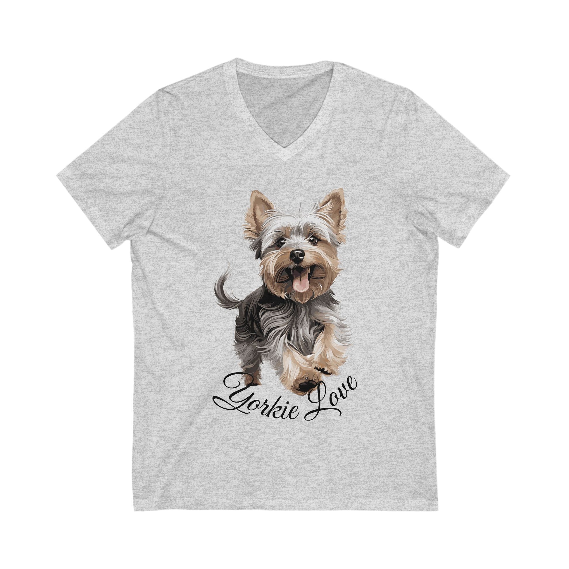 Yorkie Love Unisex V-Neck Tee