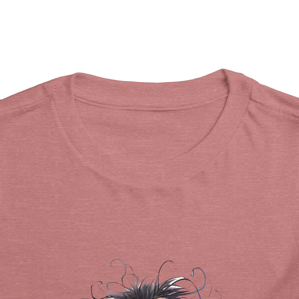 Whimsical Toddler Short Sleeve Tee with Adorable Cartoon Bird