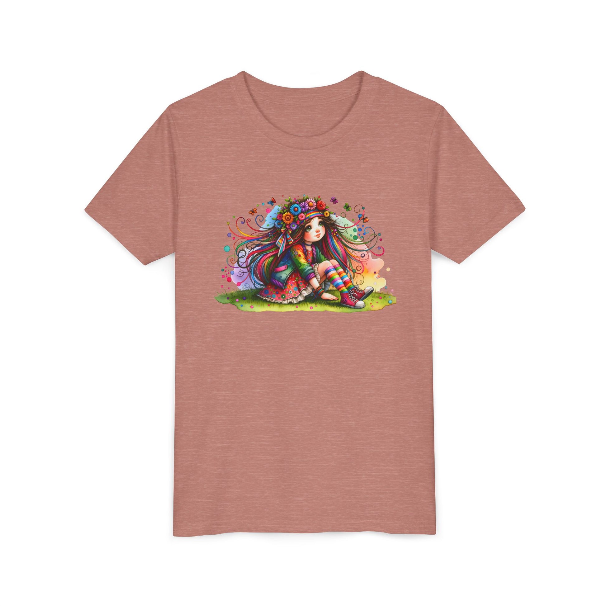 Whimsical Floral Girl Youth Tee