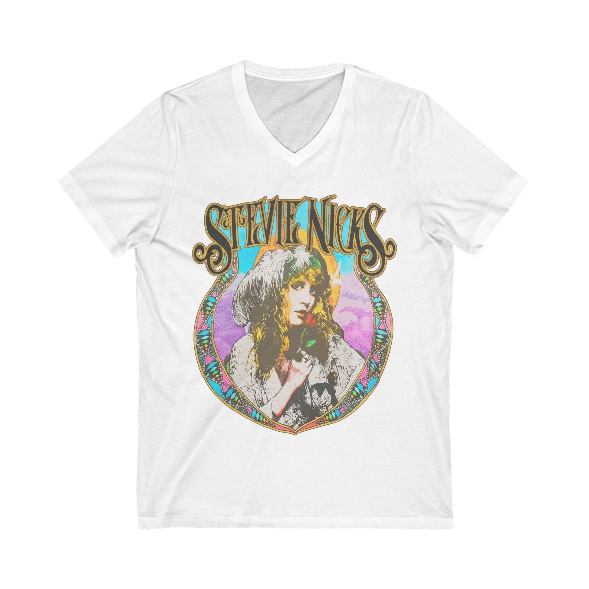 Stevie Nicks Rock Concert V Neck Top