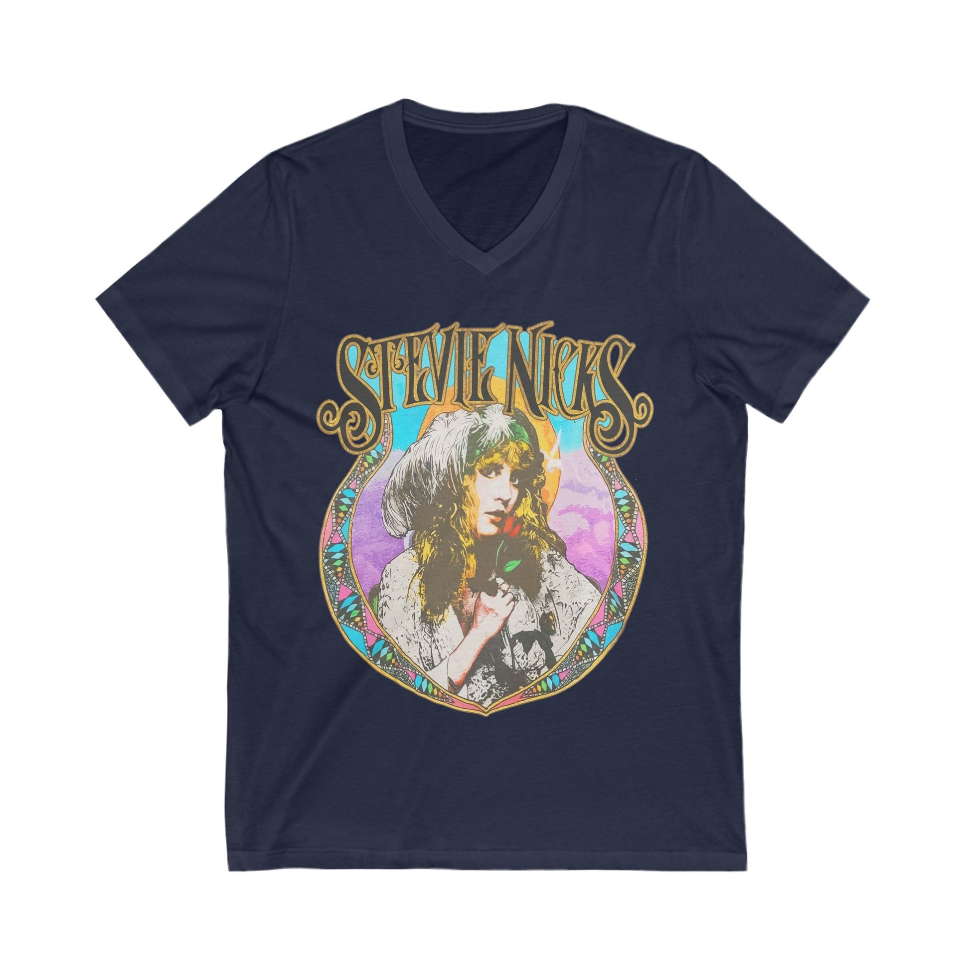 Stevie Nicks Rock Concert V Neck Top