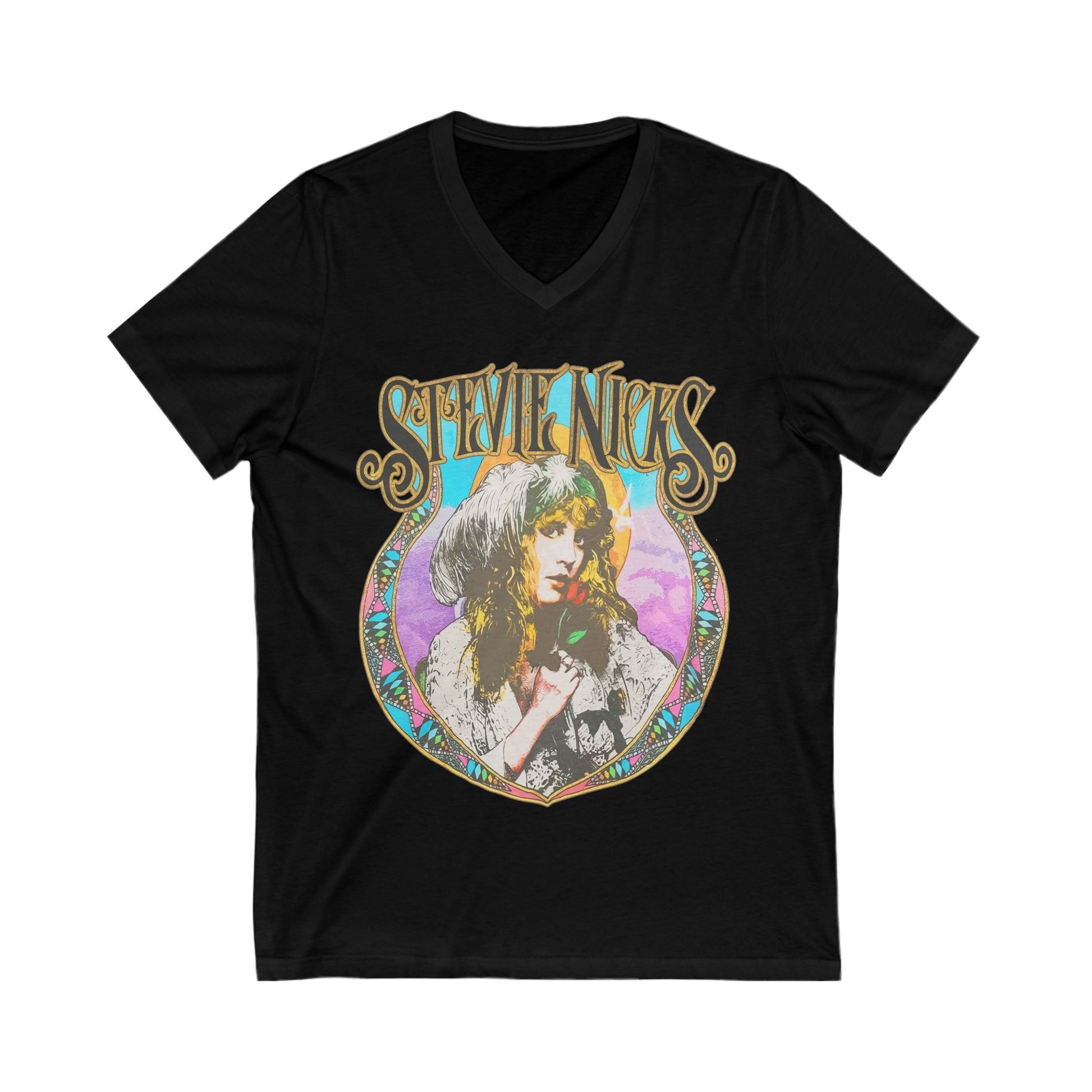 Stevie Nicks Rock Concert V Neck Top