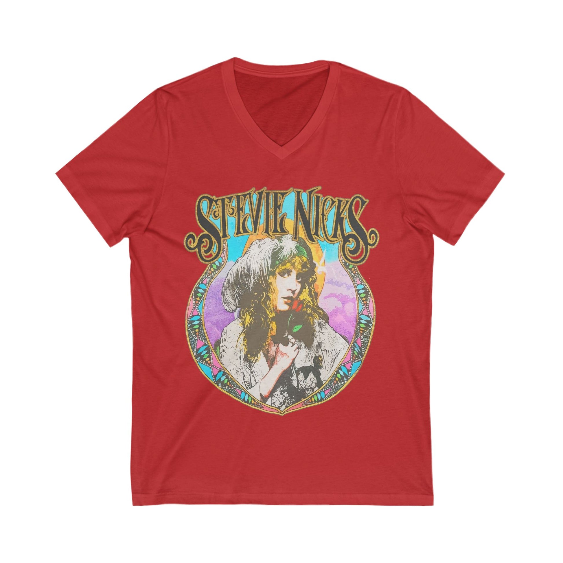 Stevie Nicks Rock Concert V Neck Top