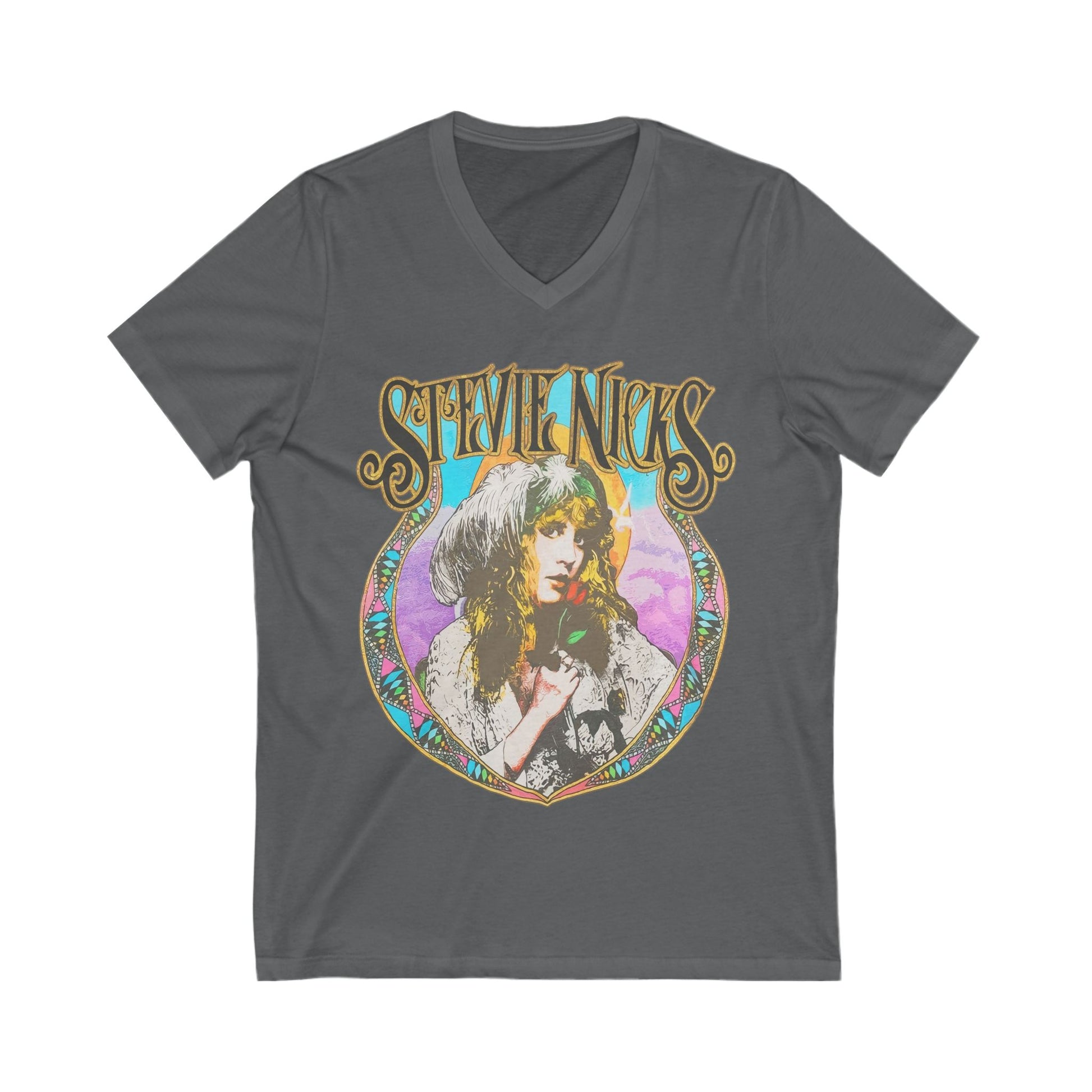 Stevie Nicks Rock Concert V Neck Top