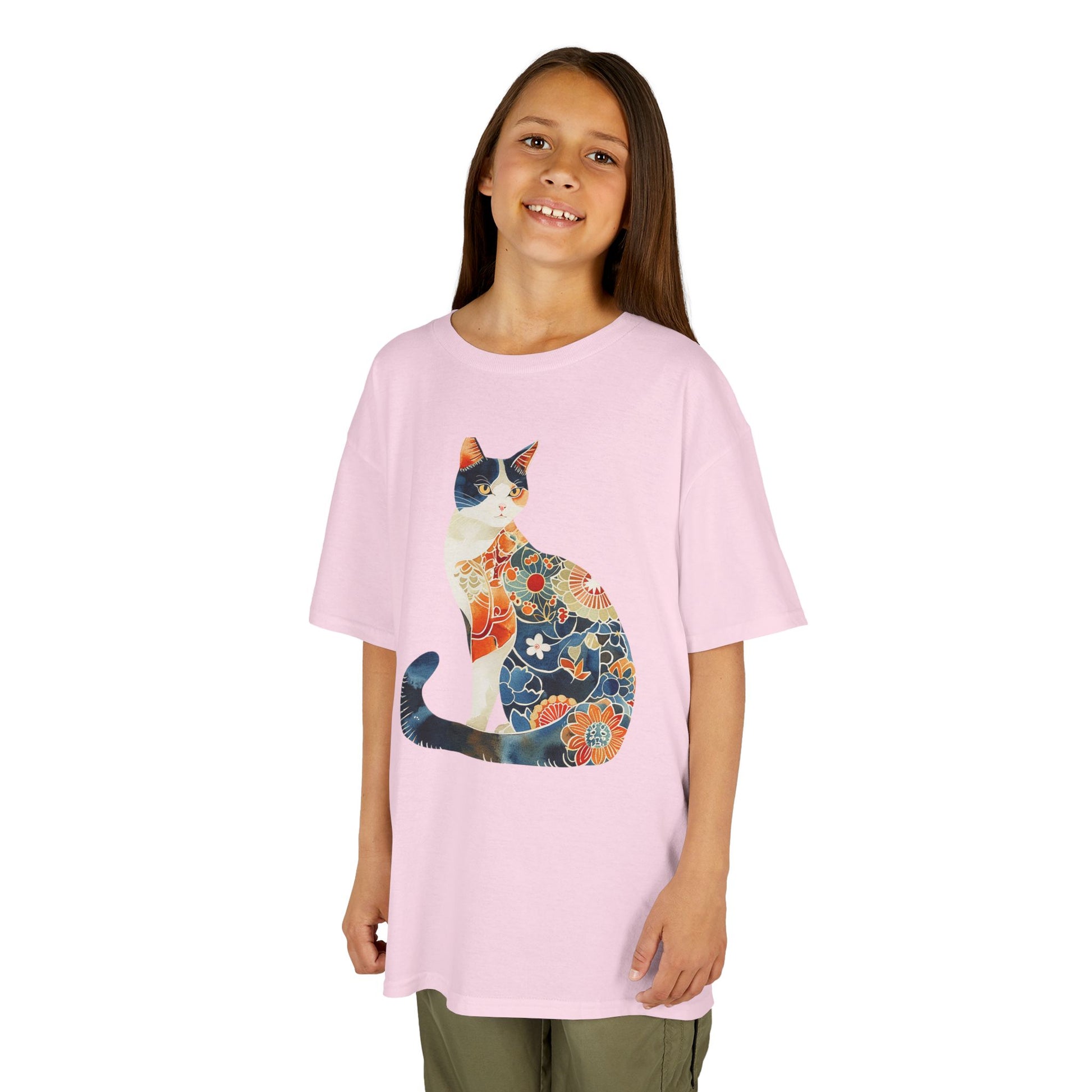 Colorful Cat Kids Cotton Tee