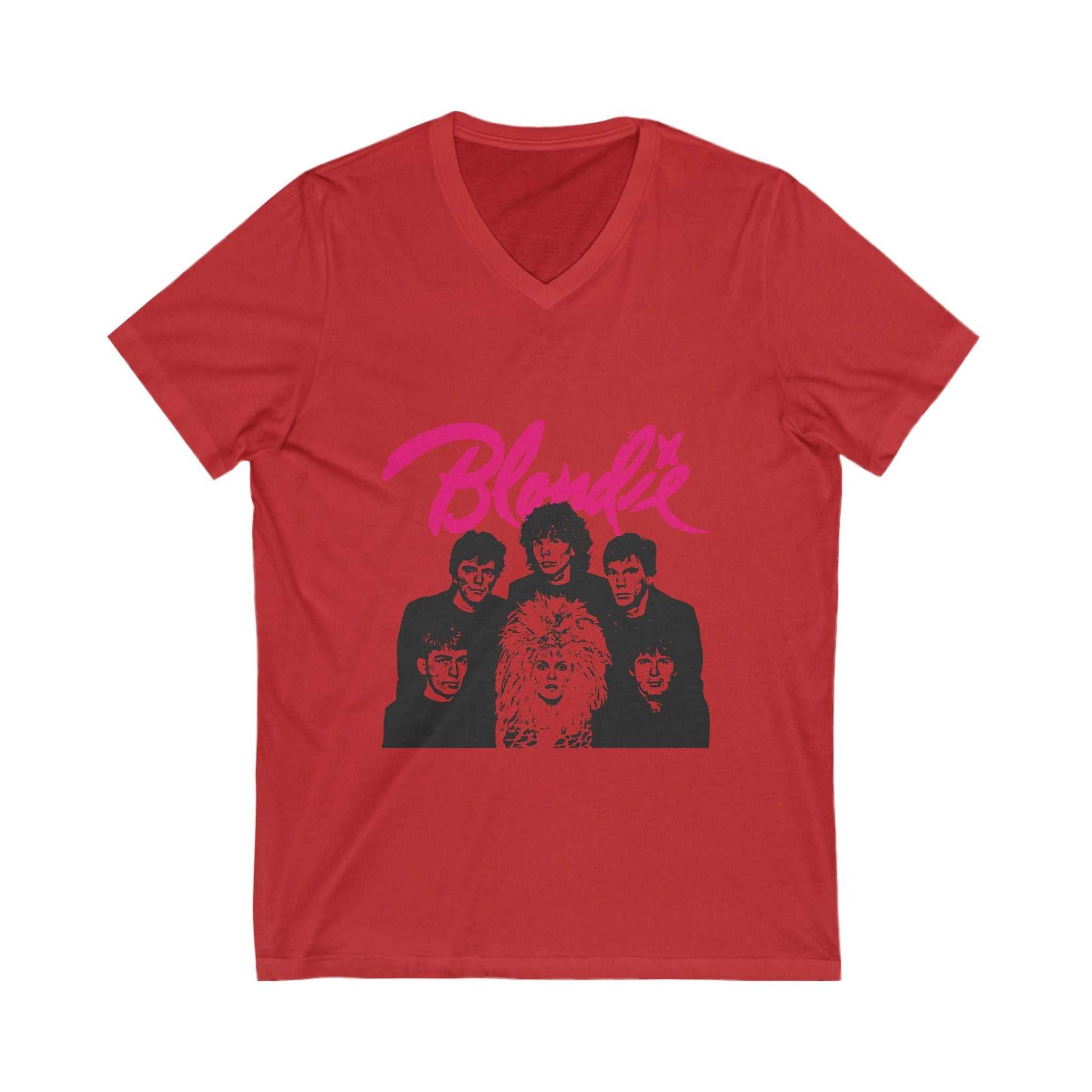 Retro Blondie Band V-Neck Tee