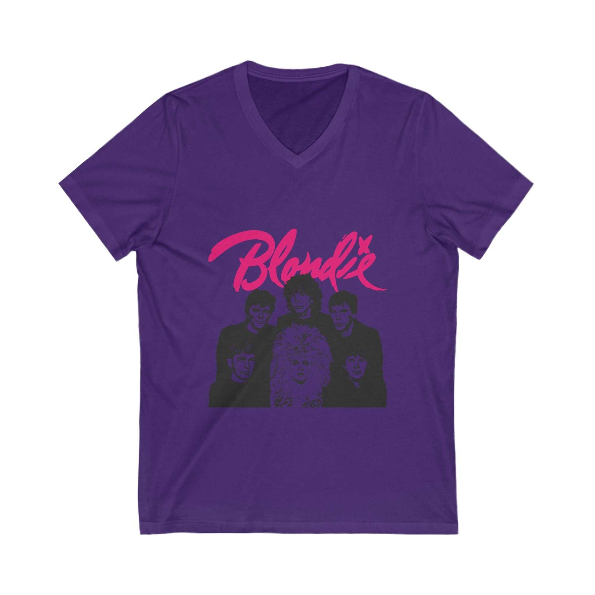 Retro Blondie Band V-Neck Tee