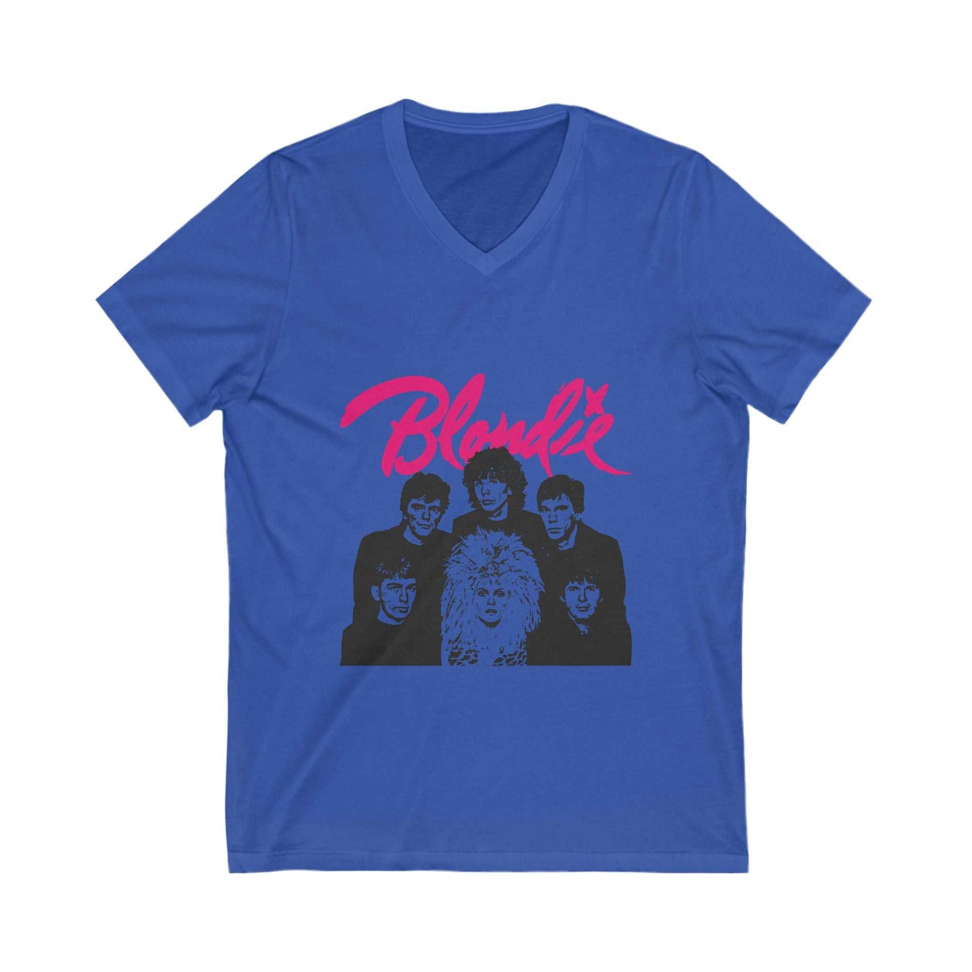 Retro Blondie Band V-Neck Tee