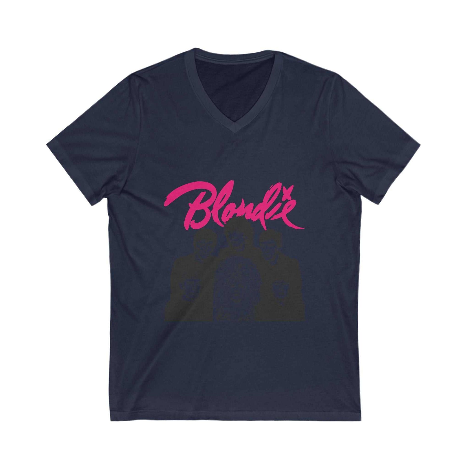 Retro Blondie Band V-Neck Tee