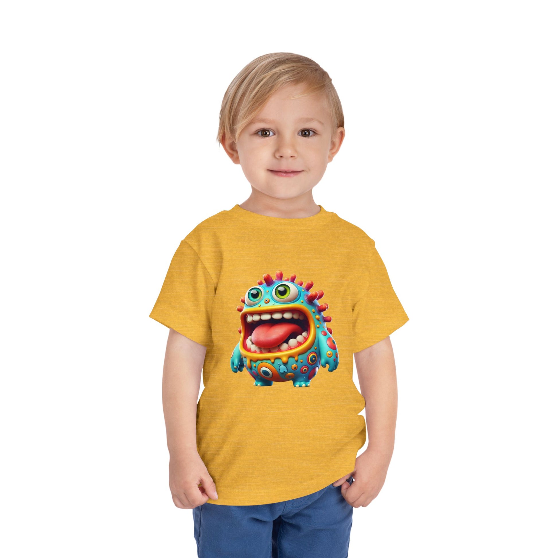 Colorful Toddler Tee with Fun Monster Design
