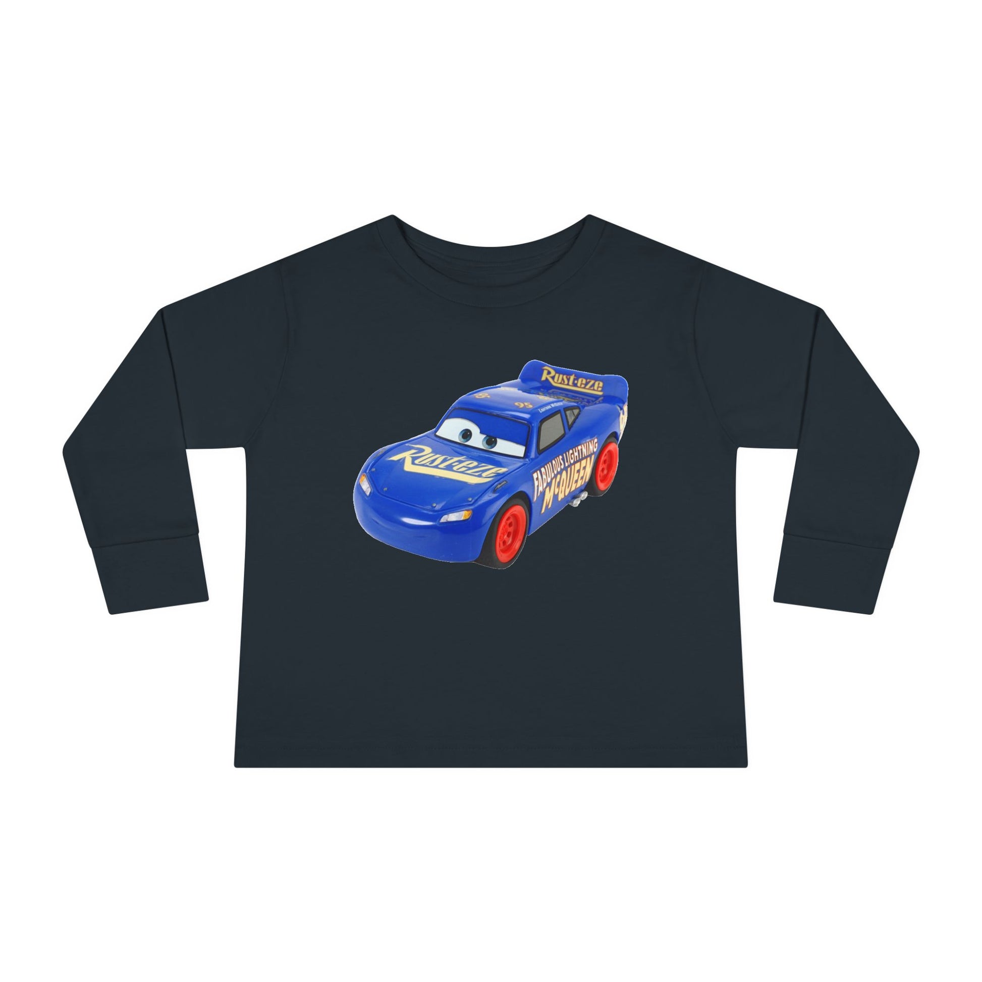 Toddler Long Sleeve Tee with Race Car Design