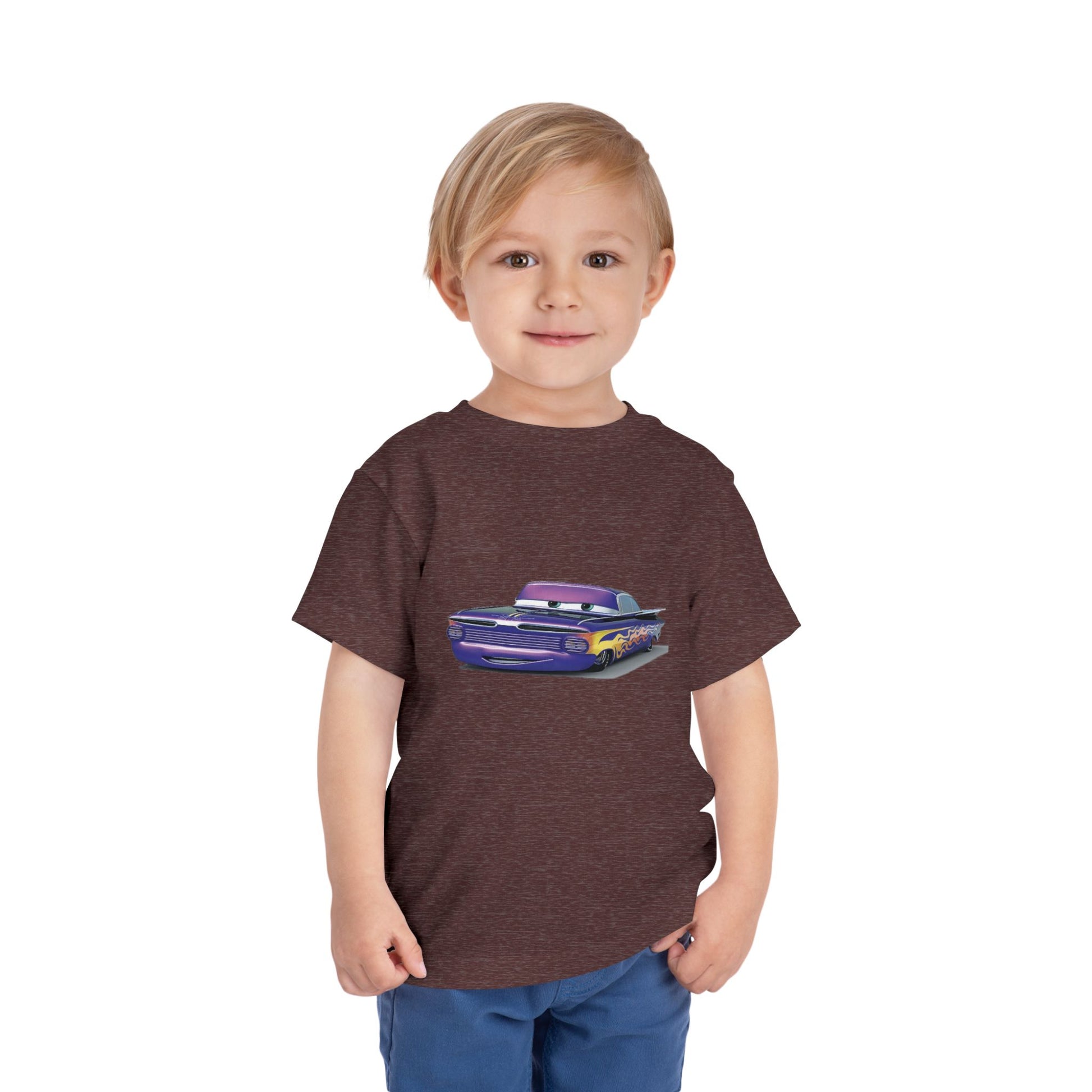 Toddler Short Sleeve Tee Featuring Fun Car Design