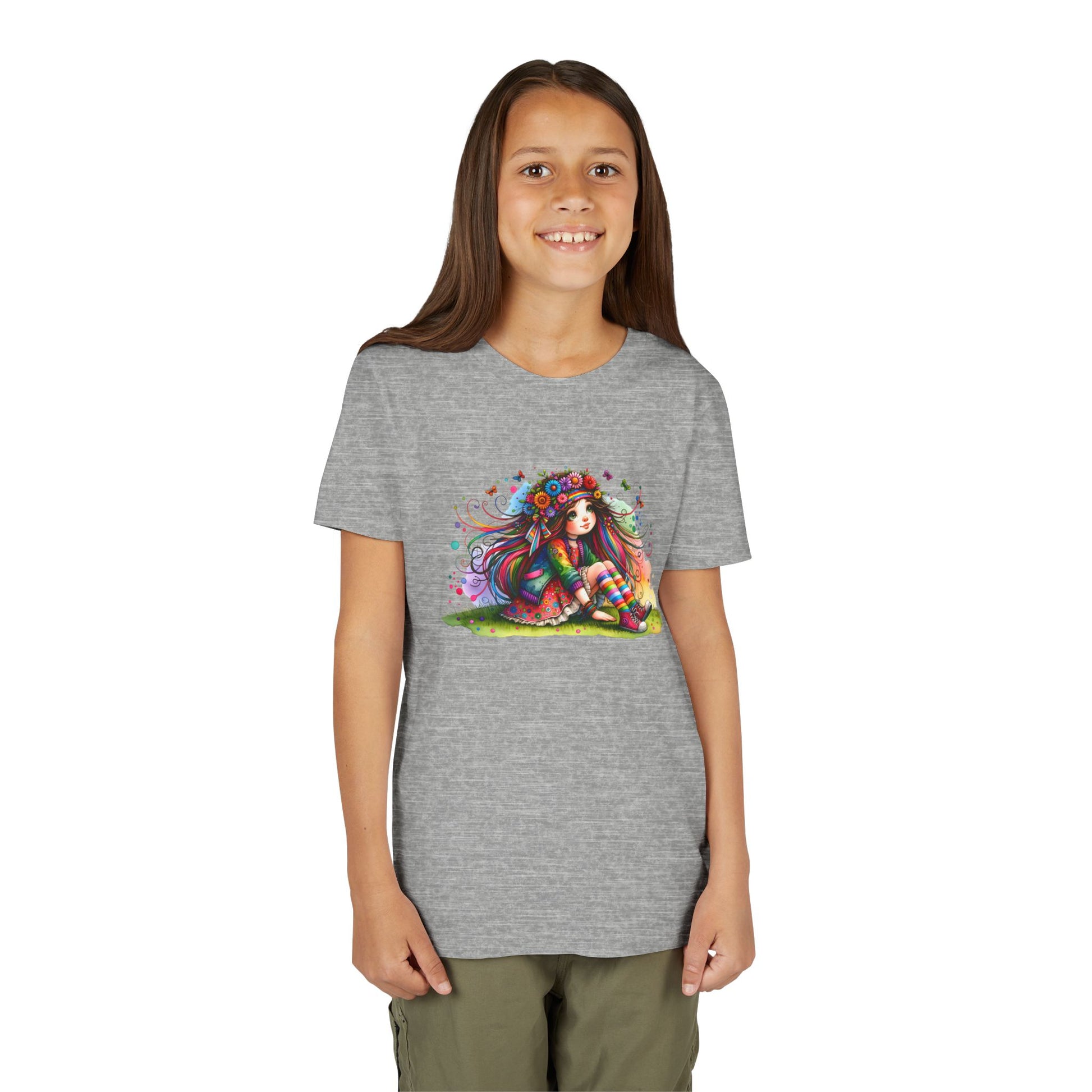 Whimsical Floral Girl Youth Tee