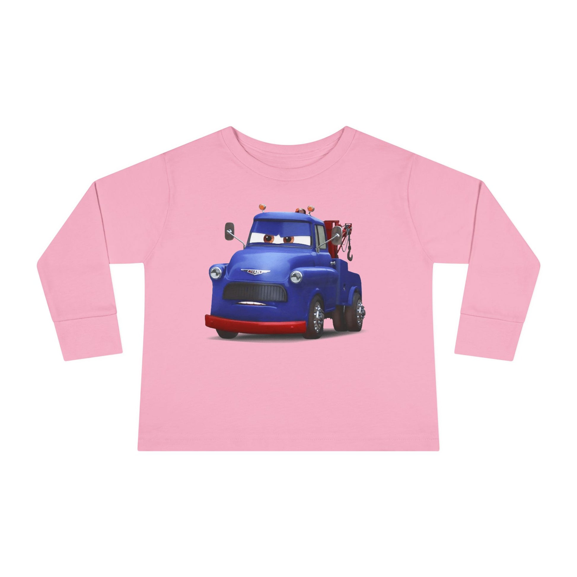 Toddler Long Sleeve Tee featuring a Fun Cartoon Truck