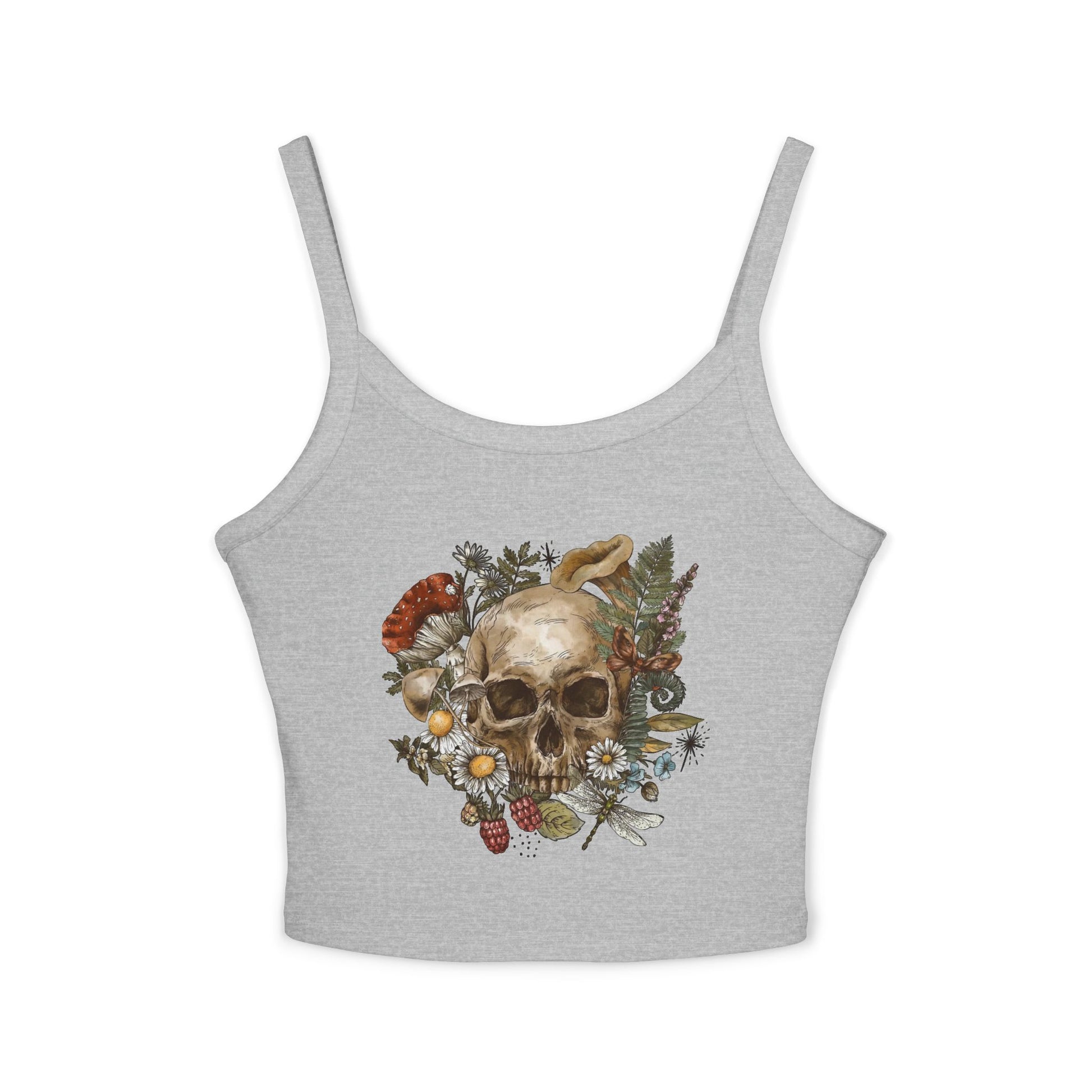Crop Top Skull, Wildflowers, Mushrooms