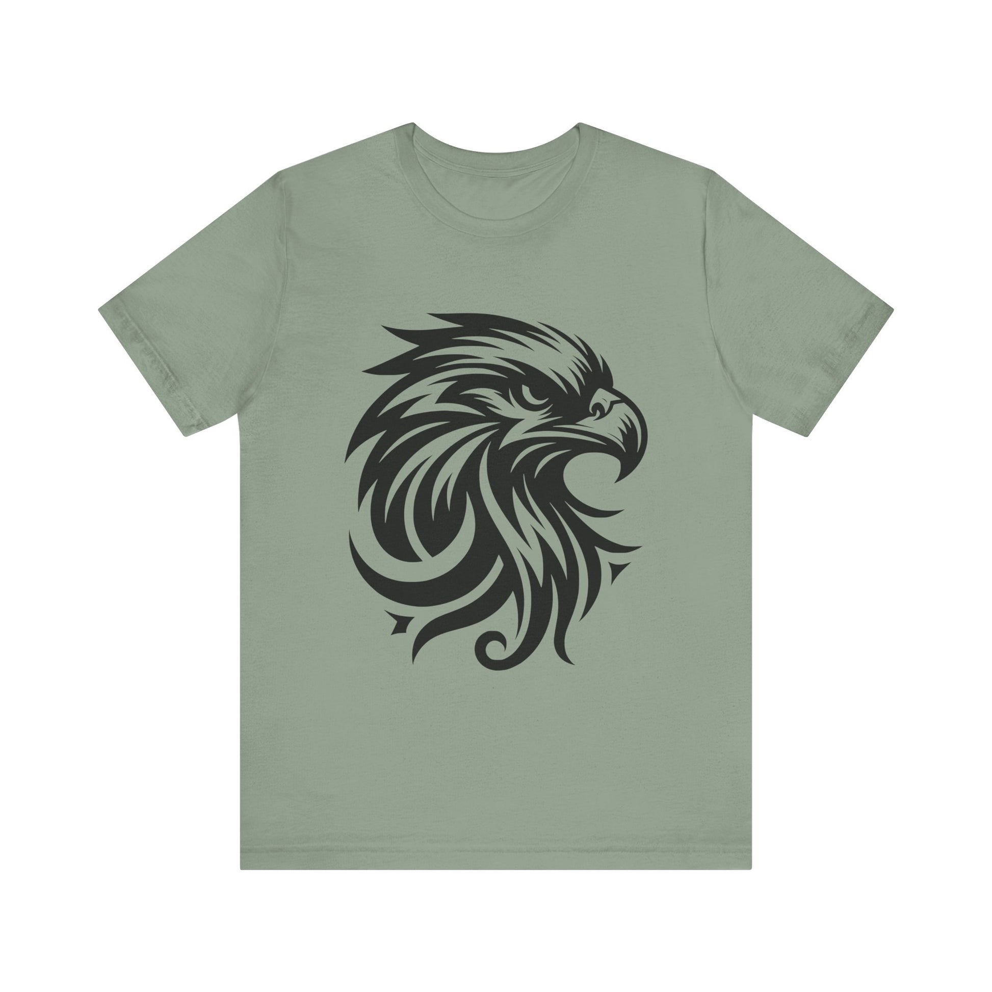 Bold tee featuring a fierce black tribal eagle design, available in multiple vibrant colors