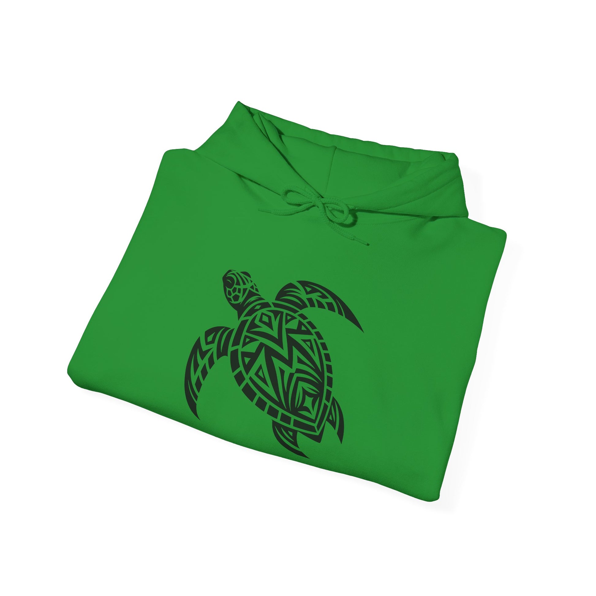 Tribal Sea Turtle Hoodie – Bold Island Spirit on White Pullover