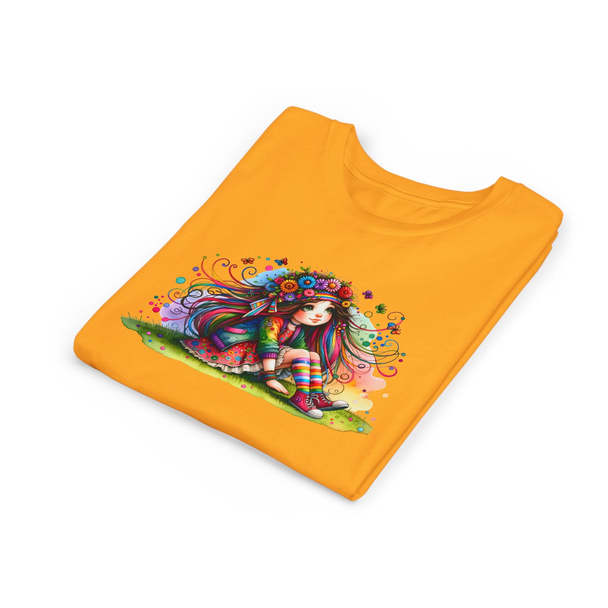 Whimsical Floral Girl Youth Tee