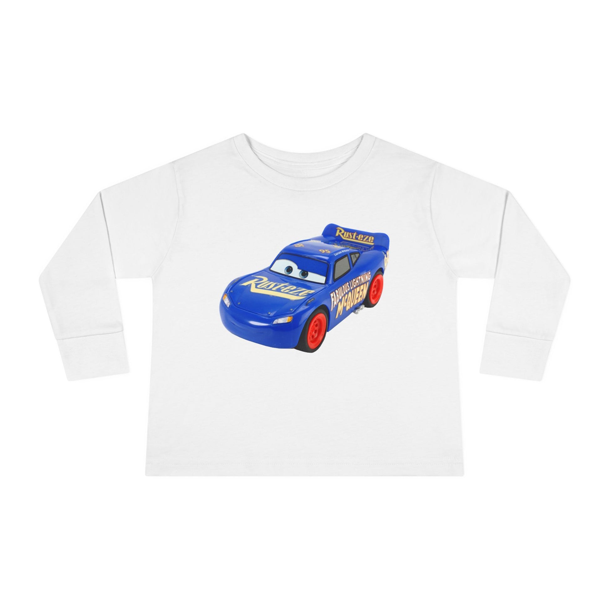 Toddler Long Sleeve Tee with Race Car Design