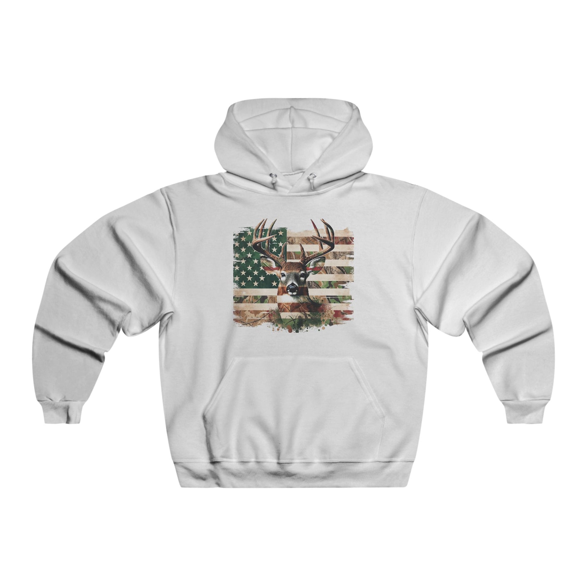 Patriotic Buck Hoodie, American Flag Sweatshirt