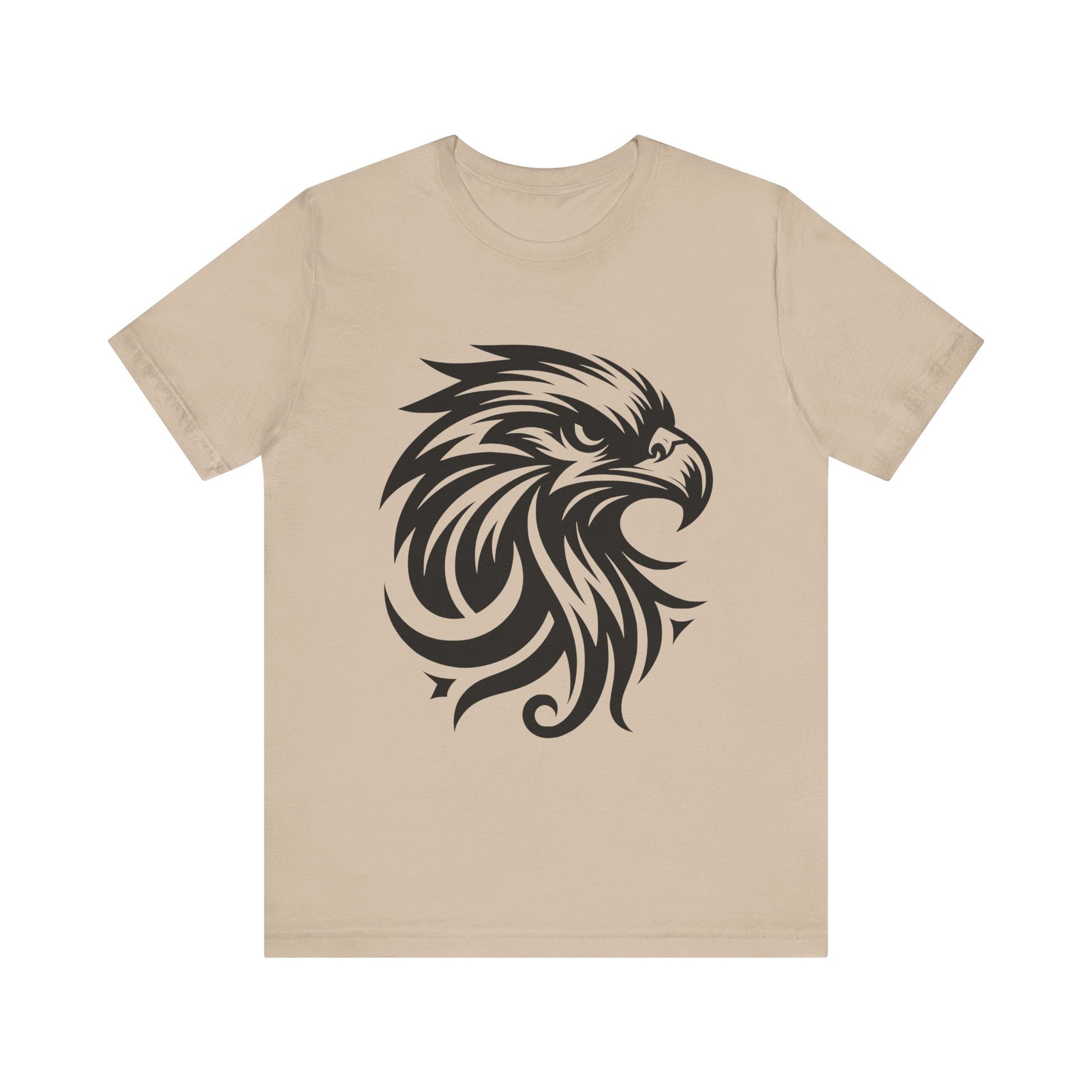 Bold tee featuring a fierce black tribal eagle design, available in multiple vibrant colors