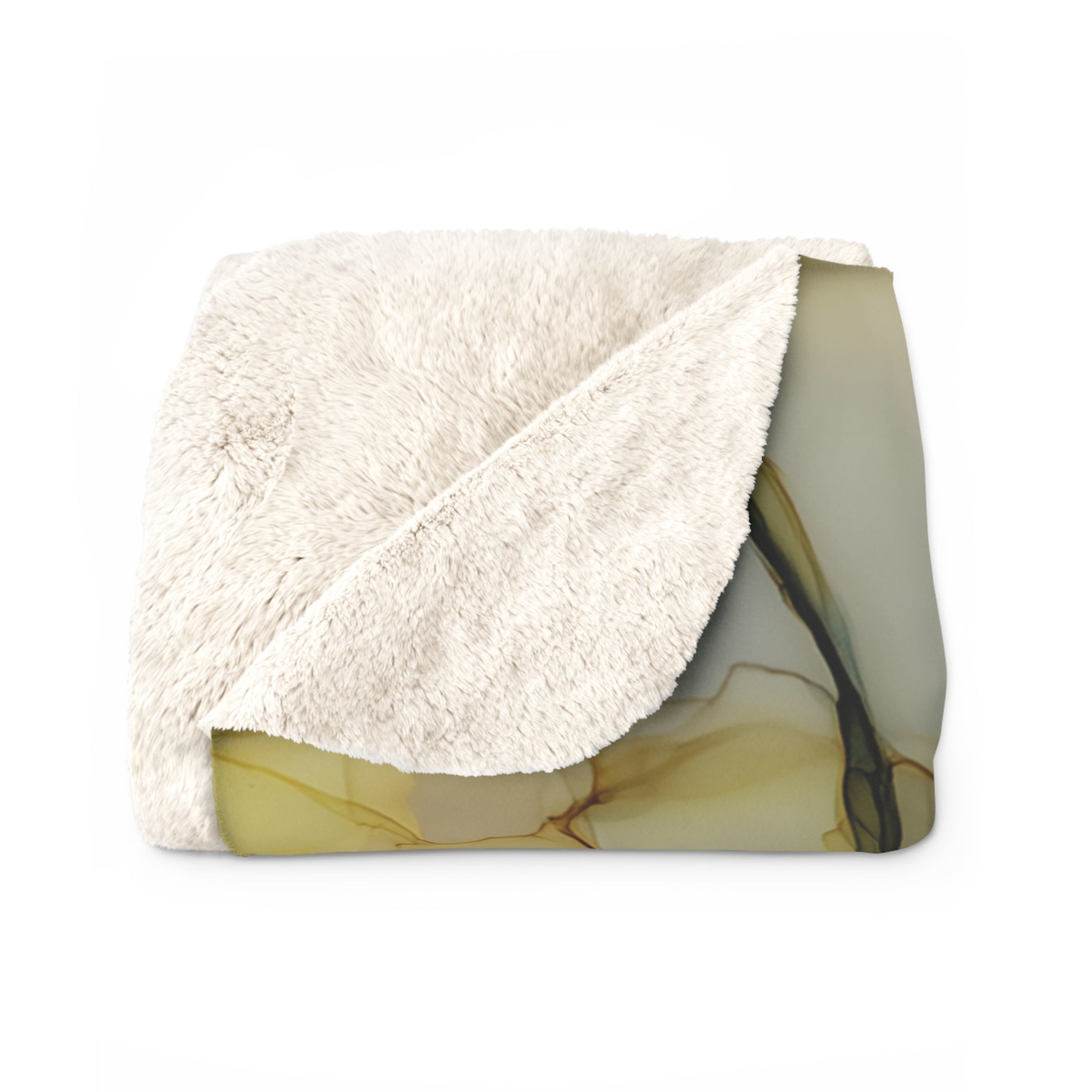 Yellow Tuips Sherpa Fleece Blanket