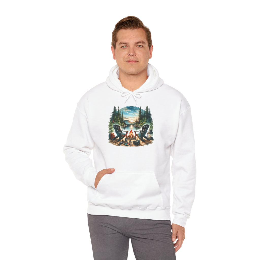 Lakeside Campfire Escape Hoodie – Cozy Outdoor Adventure Vibes