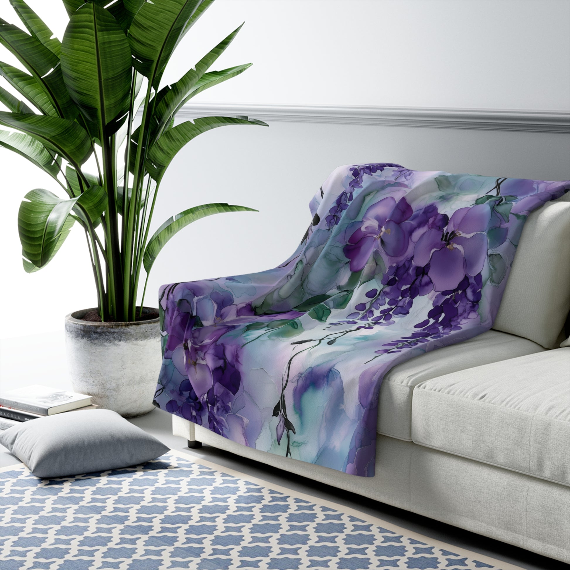 Wisteria Sherpa Blanket