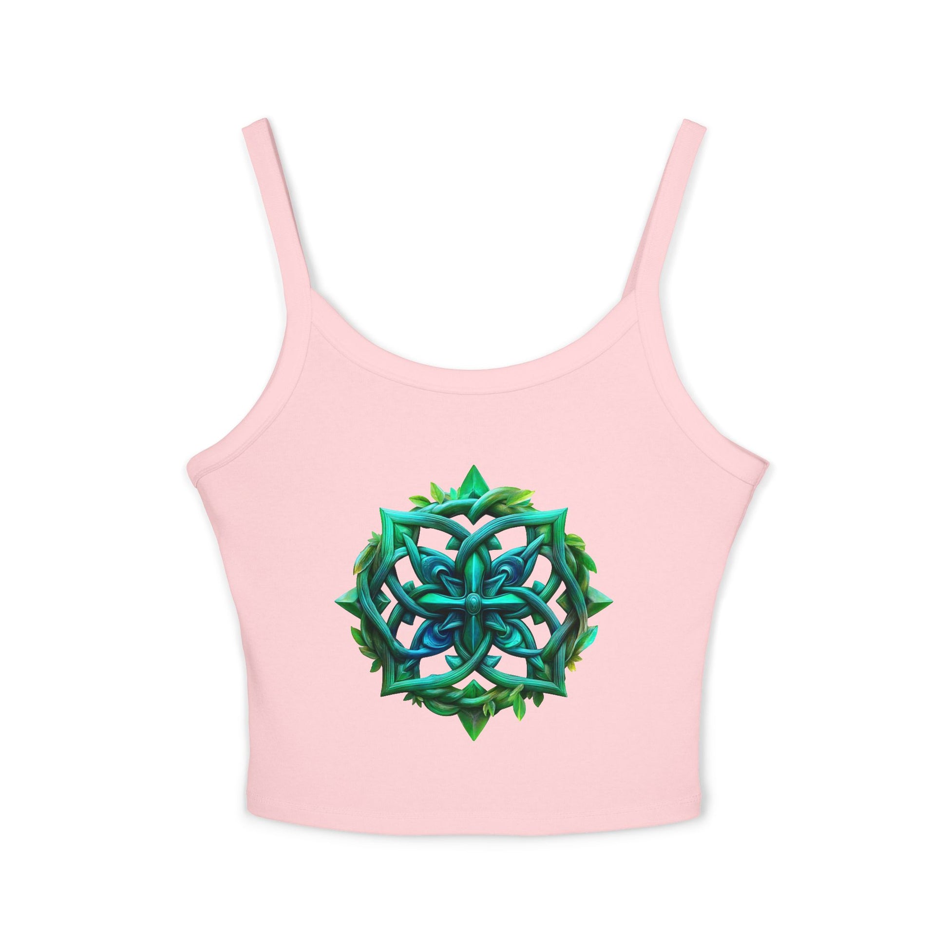 Crop Top Teal-Green Mandala