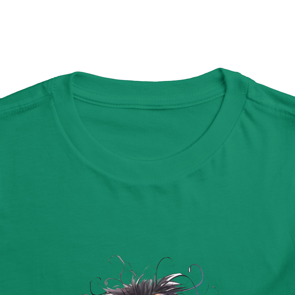 Whimsical Toddler Short Sleeve Tee with Adorable Cartoon Bird
