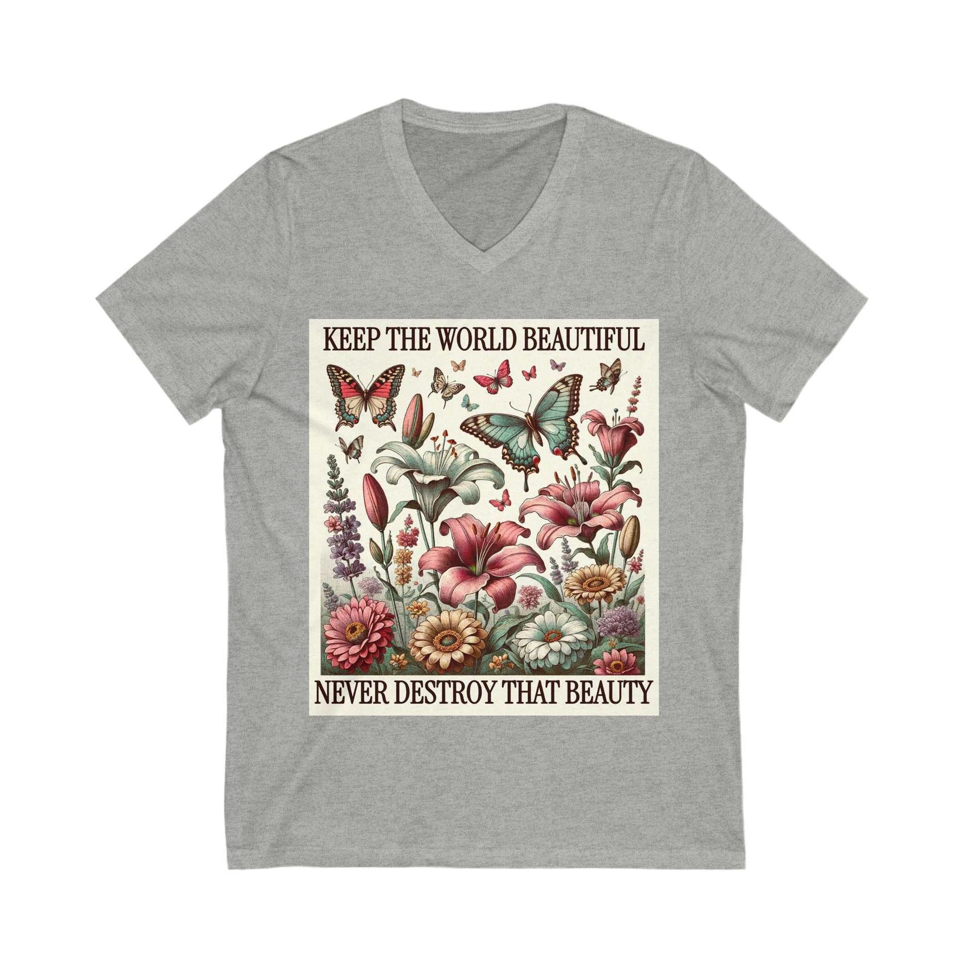 Floral V-Neck