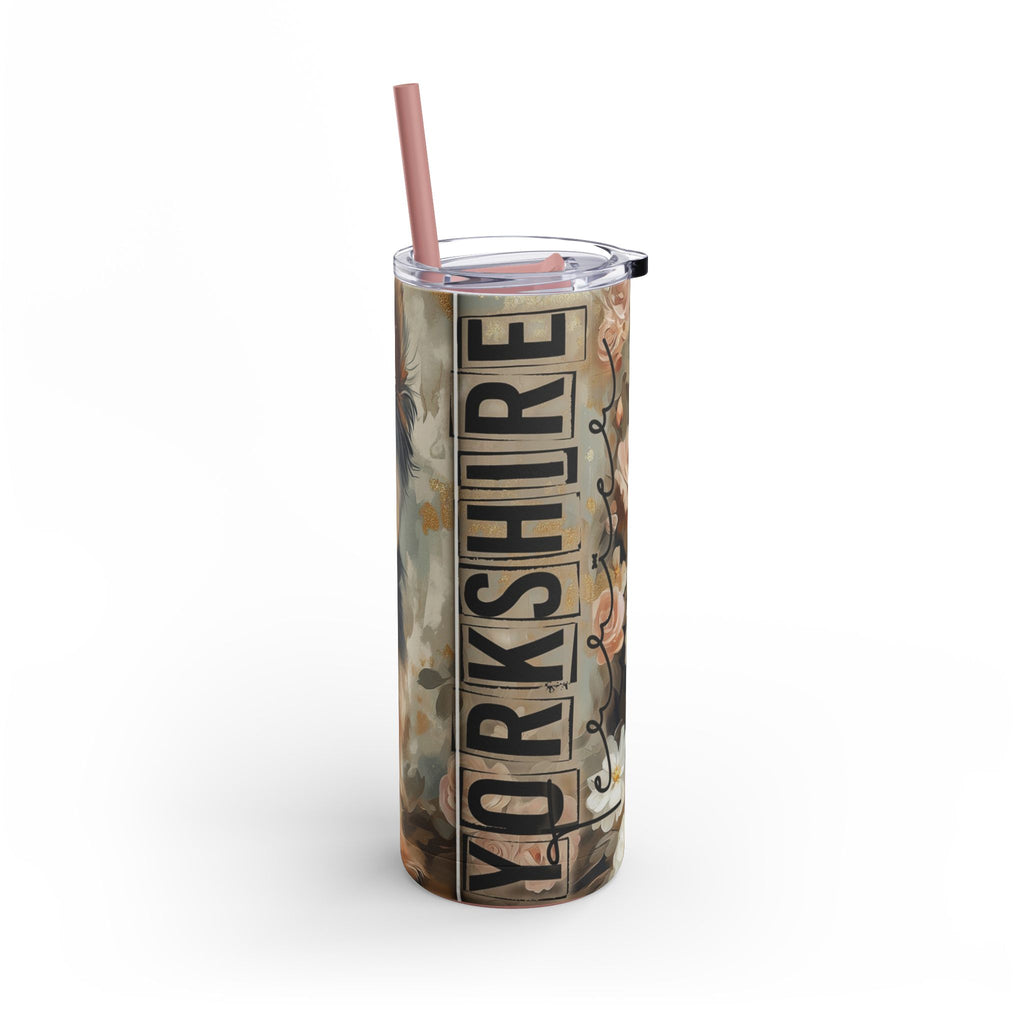 Yorkie Love Skinny Tumbler, 20oz