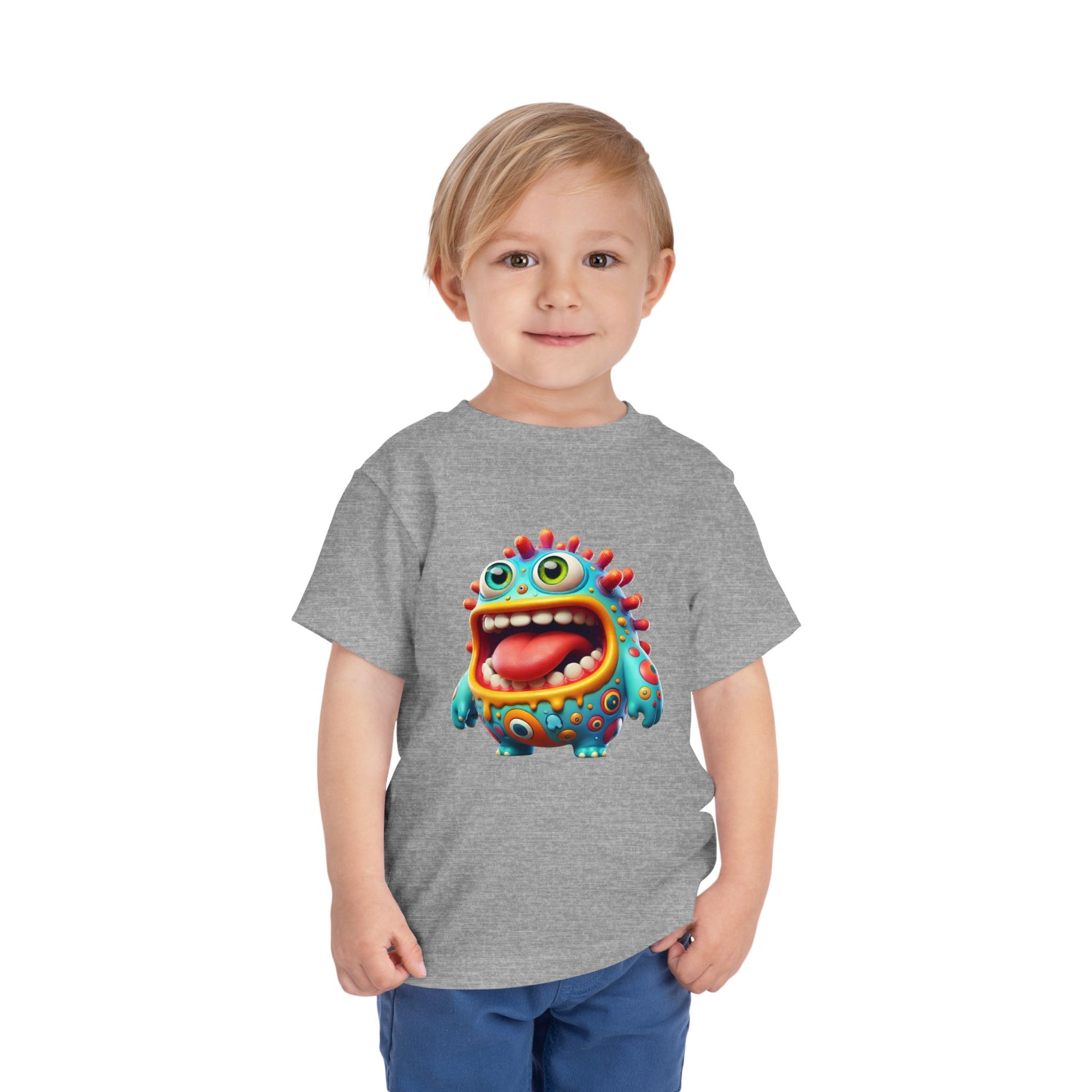 Colorful Toddler Tee with Fun Monster Design