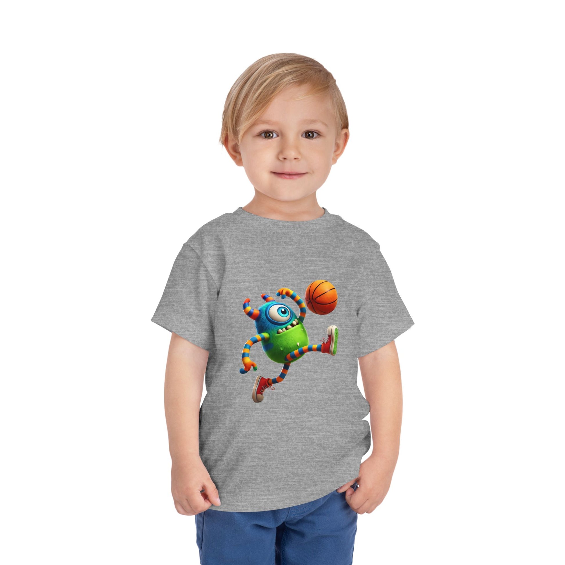 Playful Monster Toddler Tee, Fun Kids Shirt