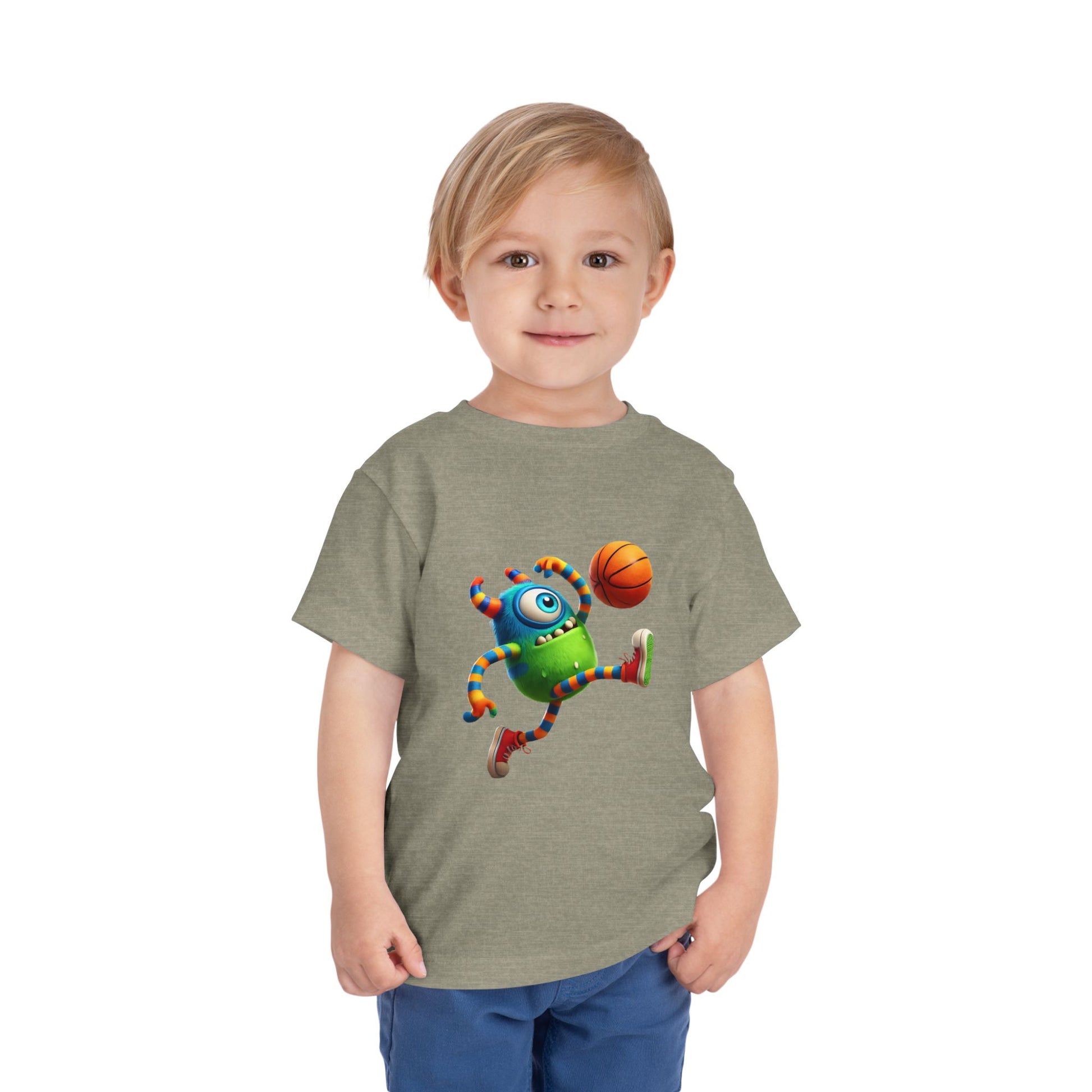 Playful Monster Toddler Tee, Fun Kids Shirt