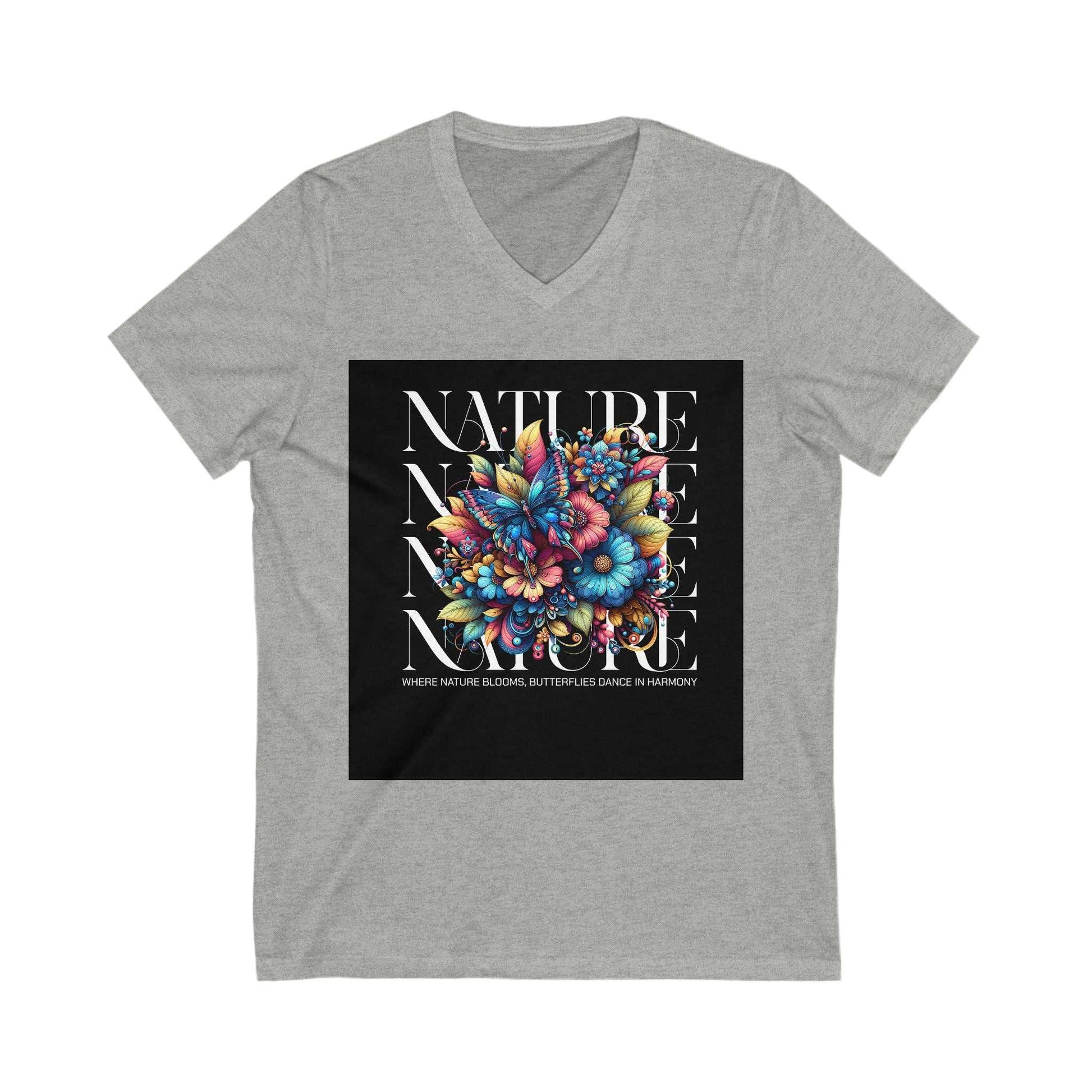 Colorful Nature V Neck Tee