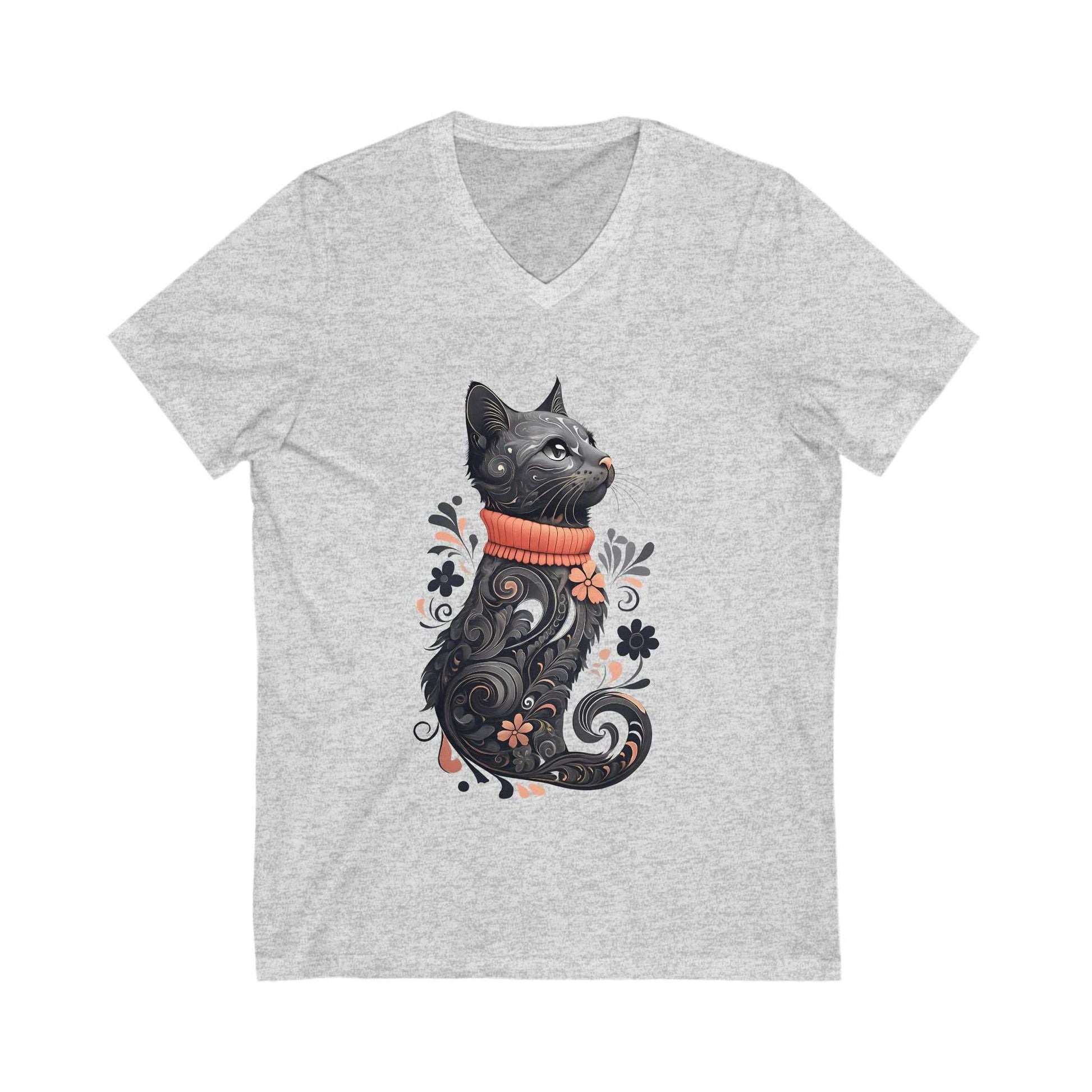 Black Cat V-Neck