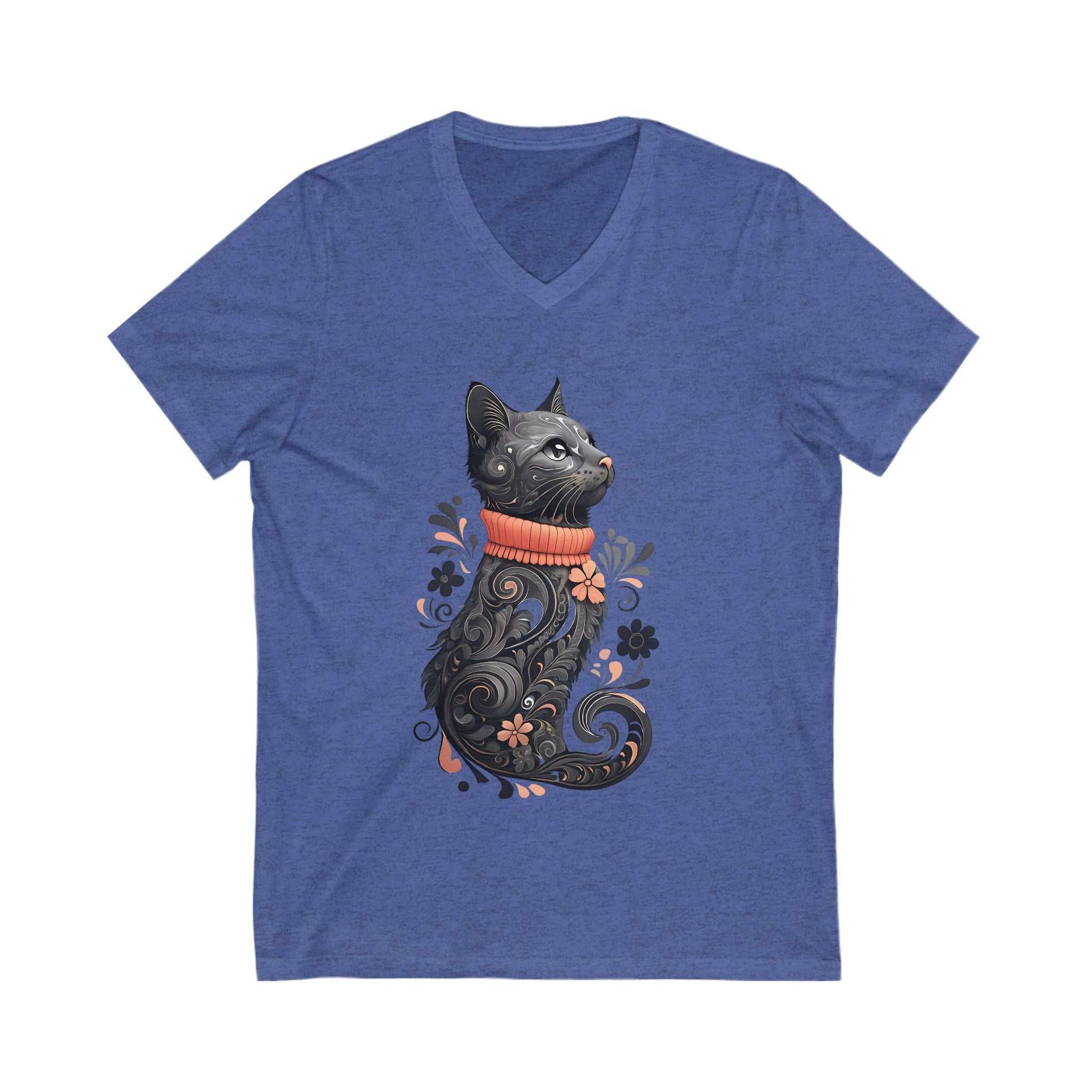 Black Cat V-Neck