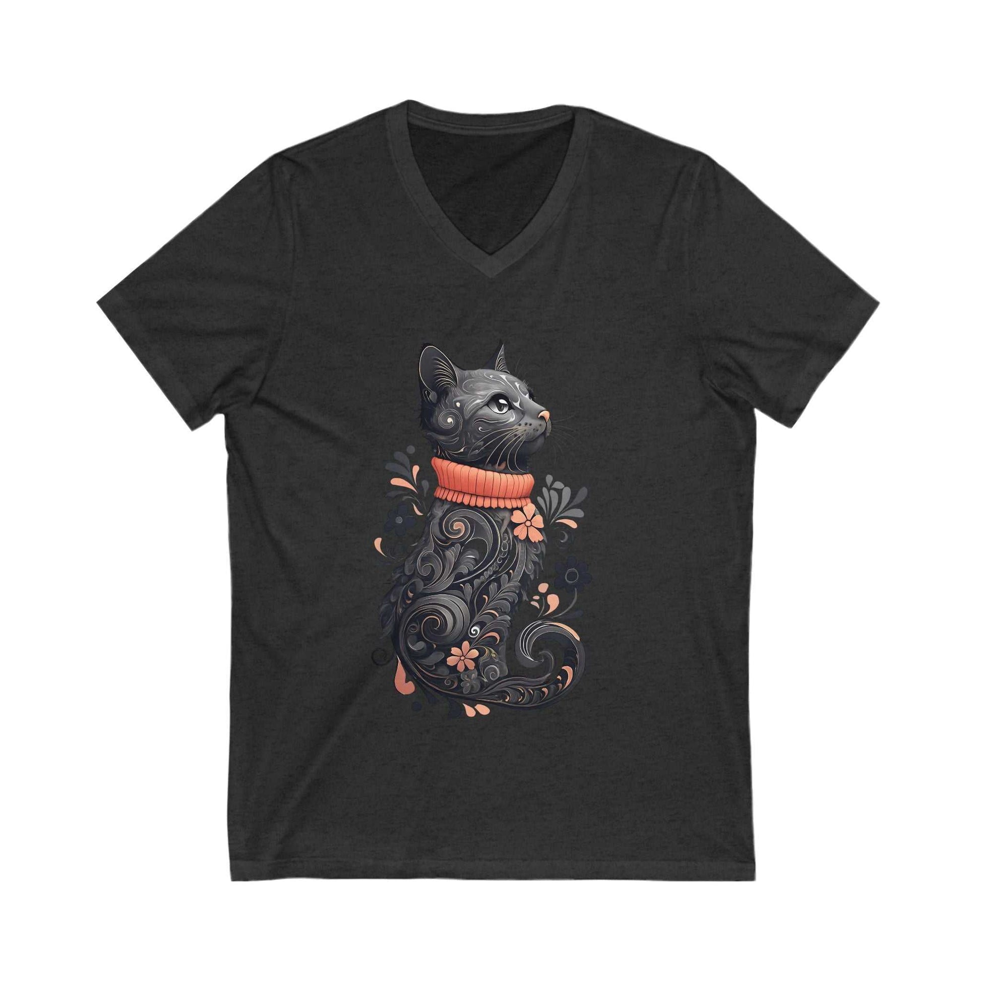 Black Cat V-Neck