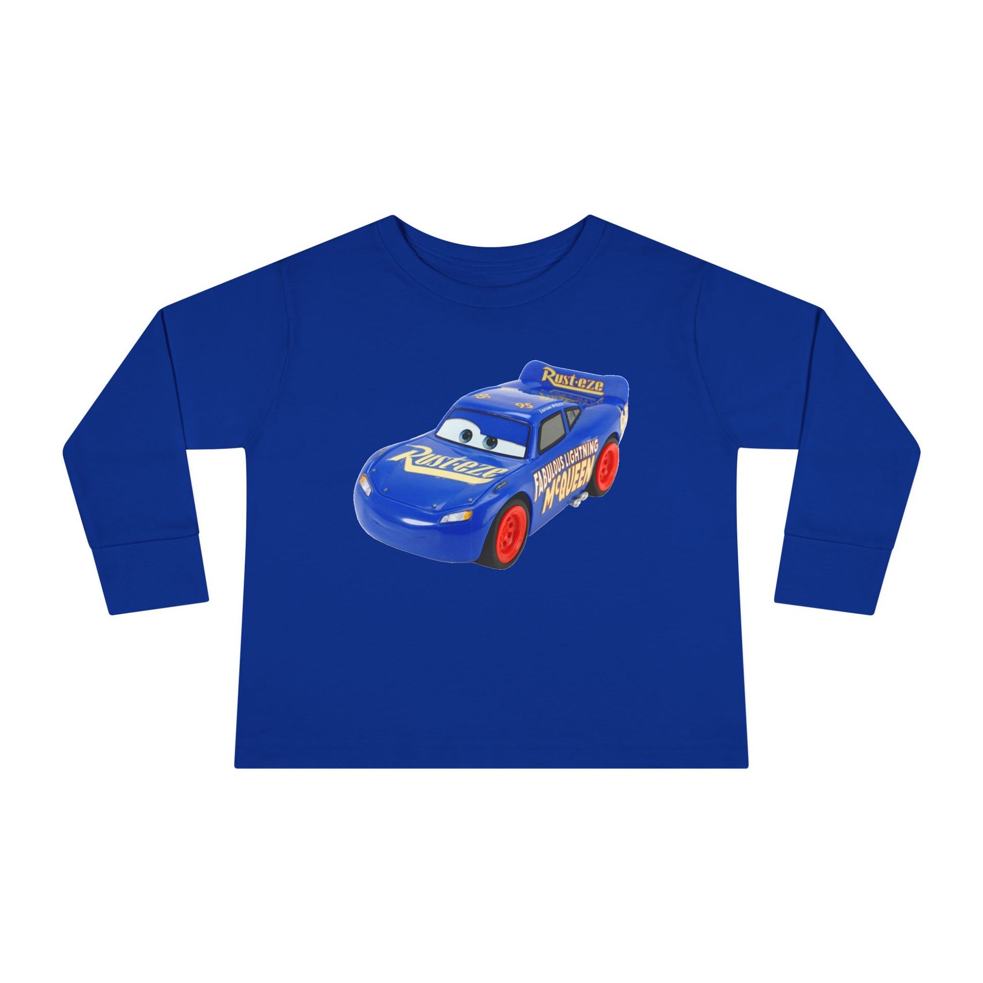 Toddler Long Sleeve Tee with Race Car Design