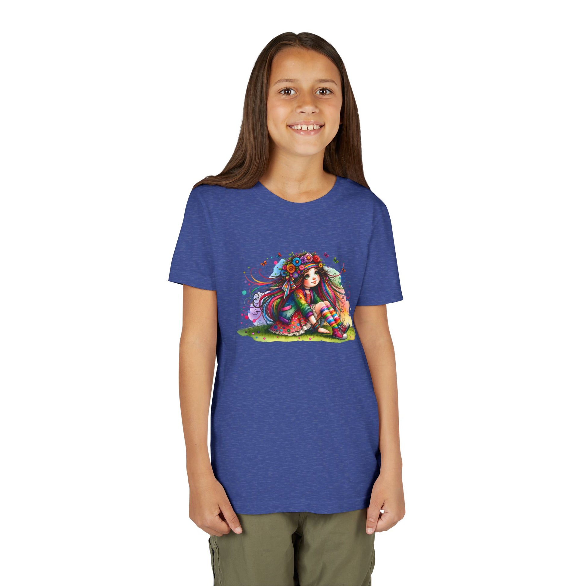 Whimsical Floral Girl Youth Tee