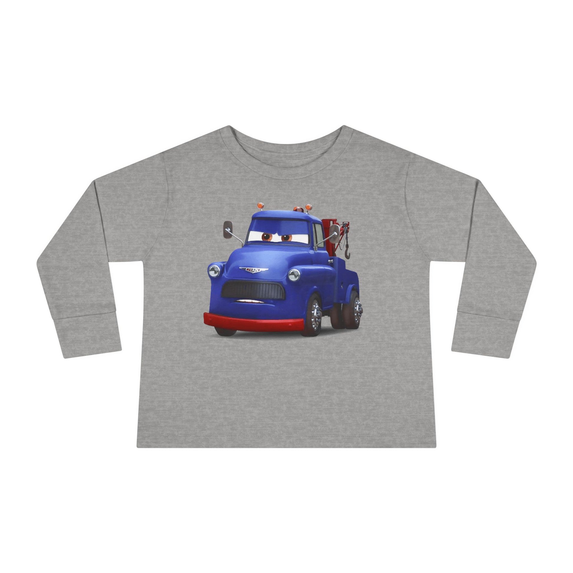 Toddler Long Sleeve Tee featuring a Fun Cartoon Truck
