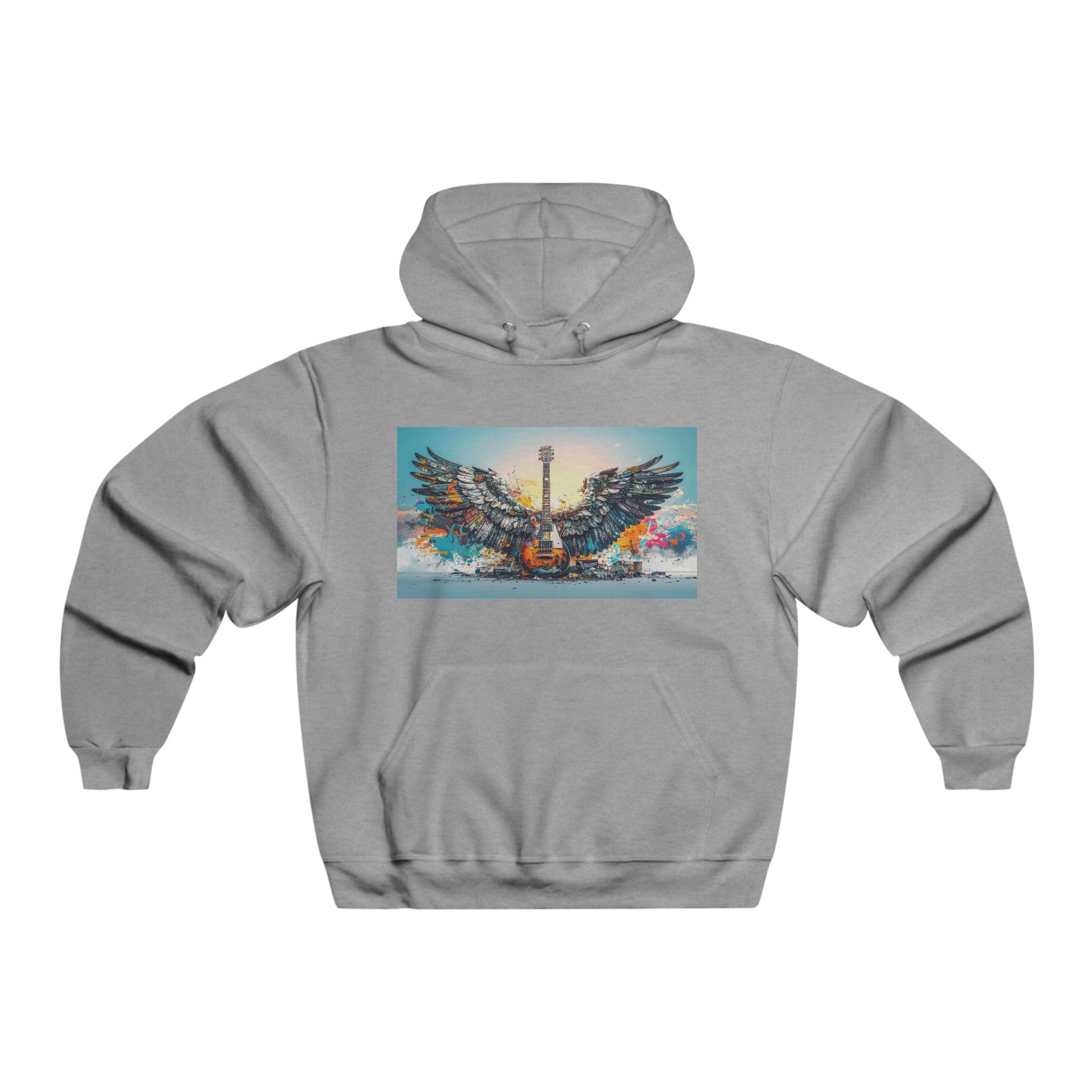 Musical Wings Hoodie - Artistic Guitar Design
