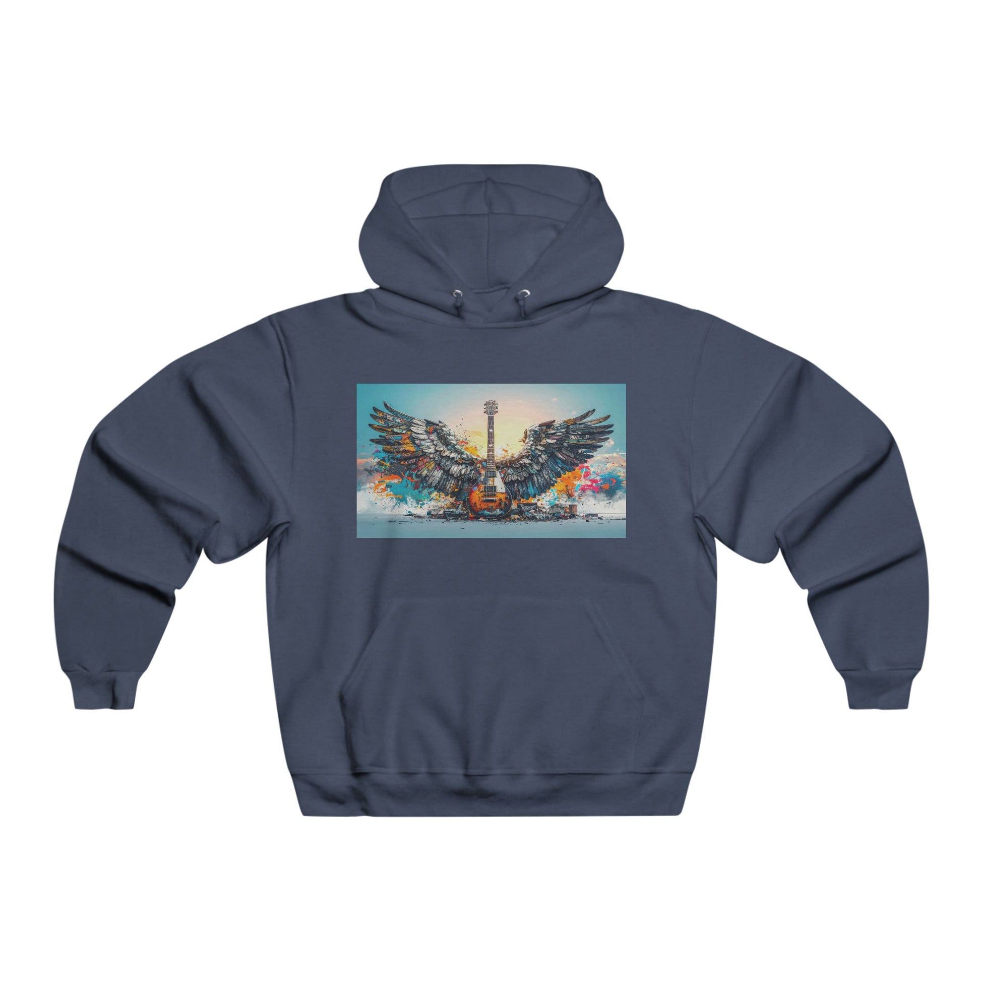 Musical Wings Hoodie - Artistic Guitar Design