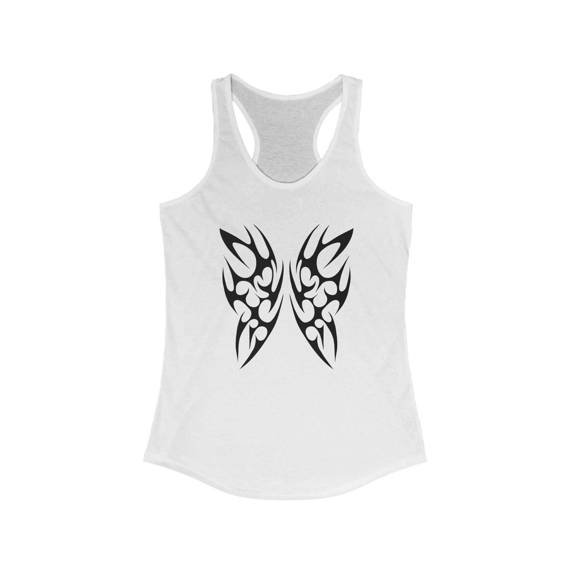 Tribal Butterfly Racerback Tank Top
