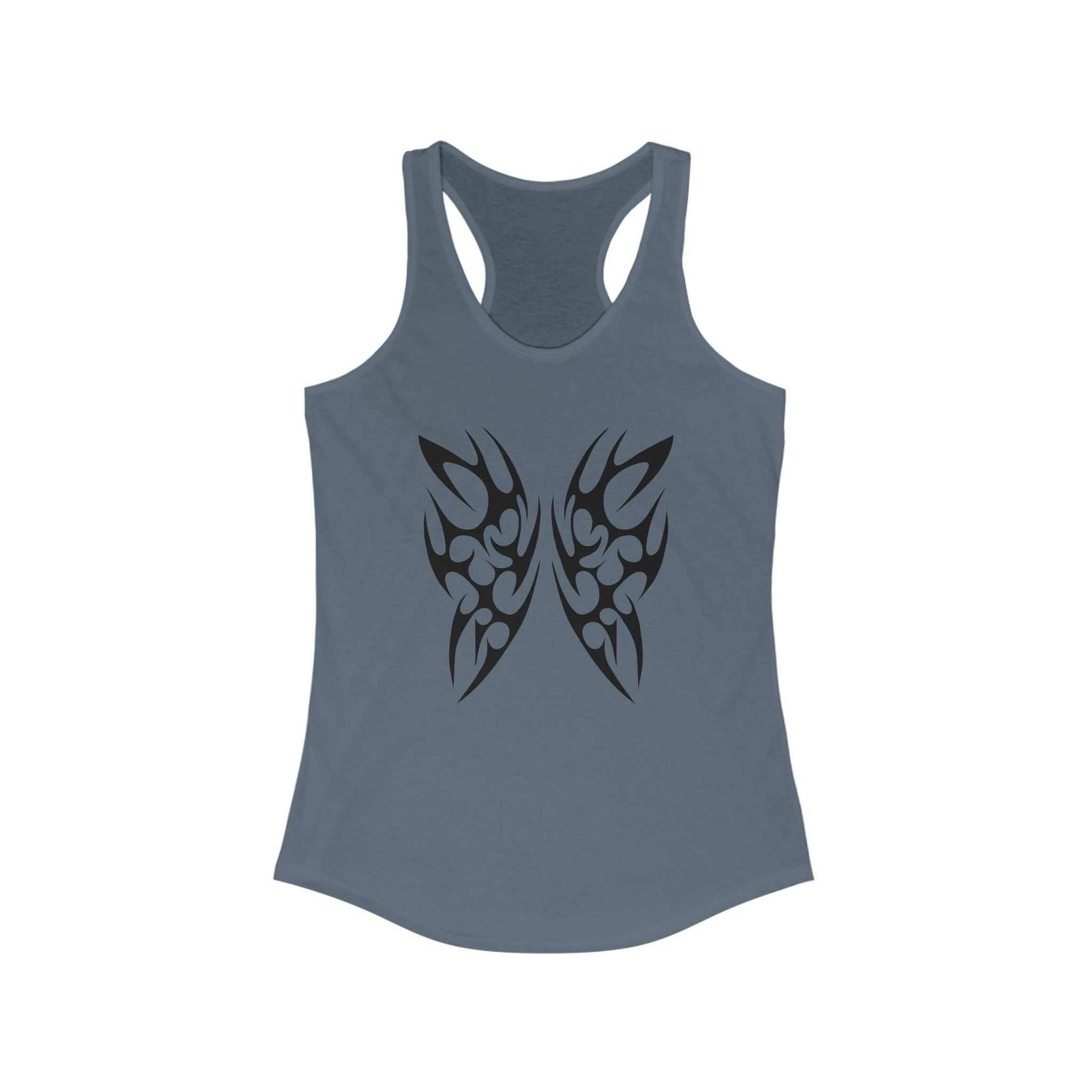 Tribal Butterfly Racerback Tank Top