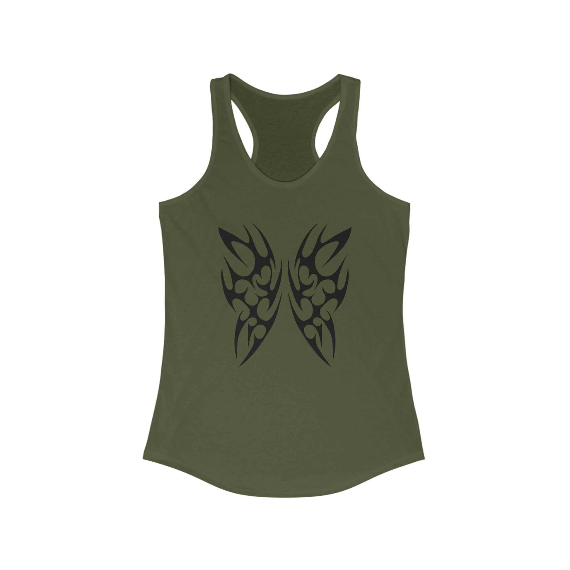 Tribal Butterfly Racerback Tank Top