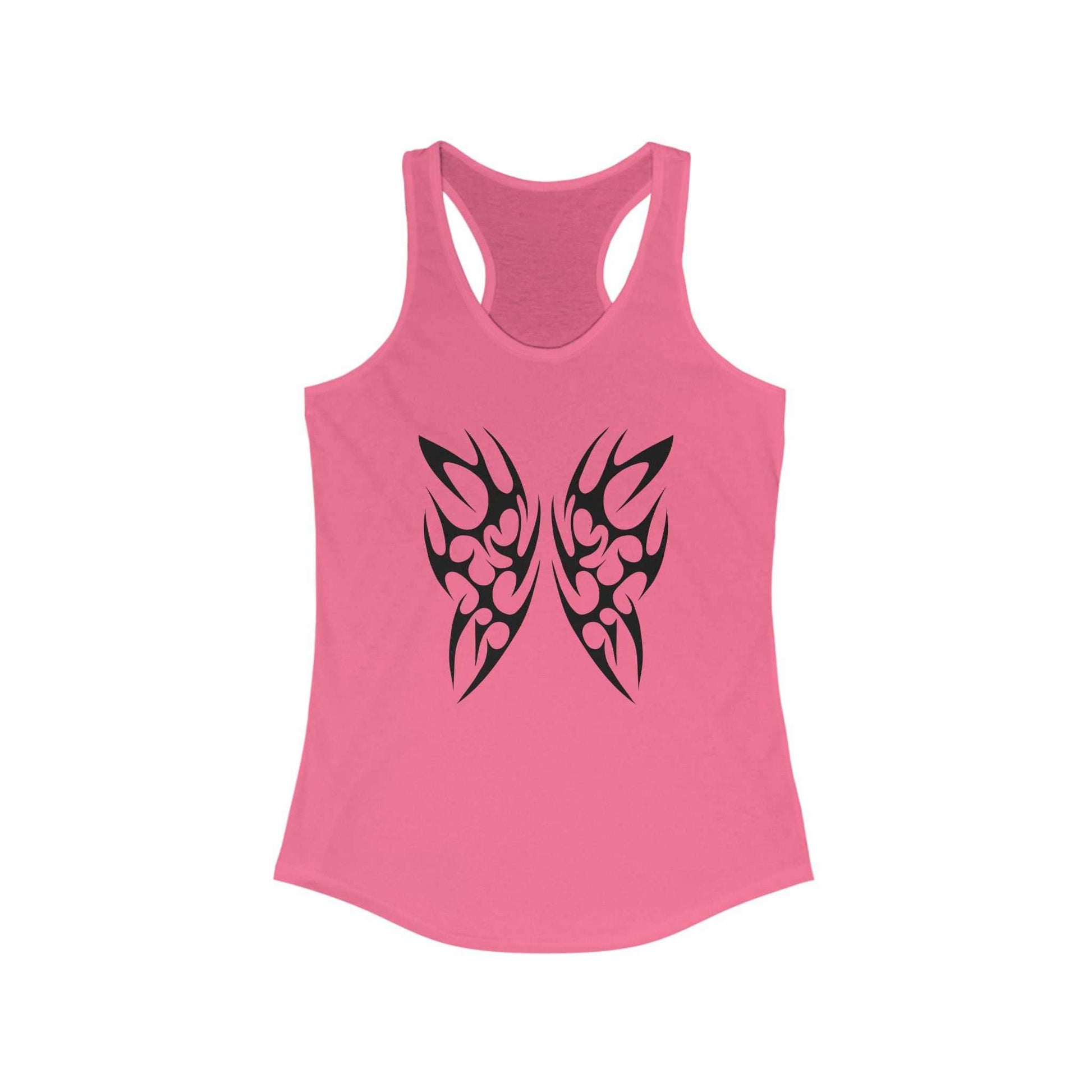Tribal Butterfly Racerback Tank Top