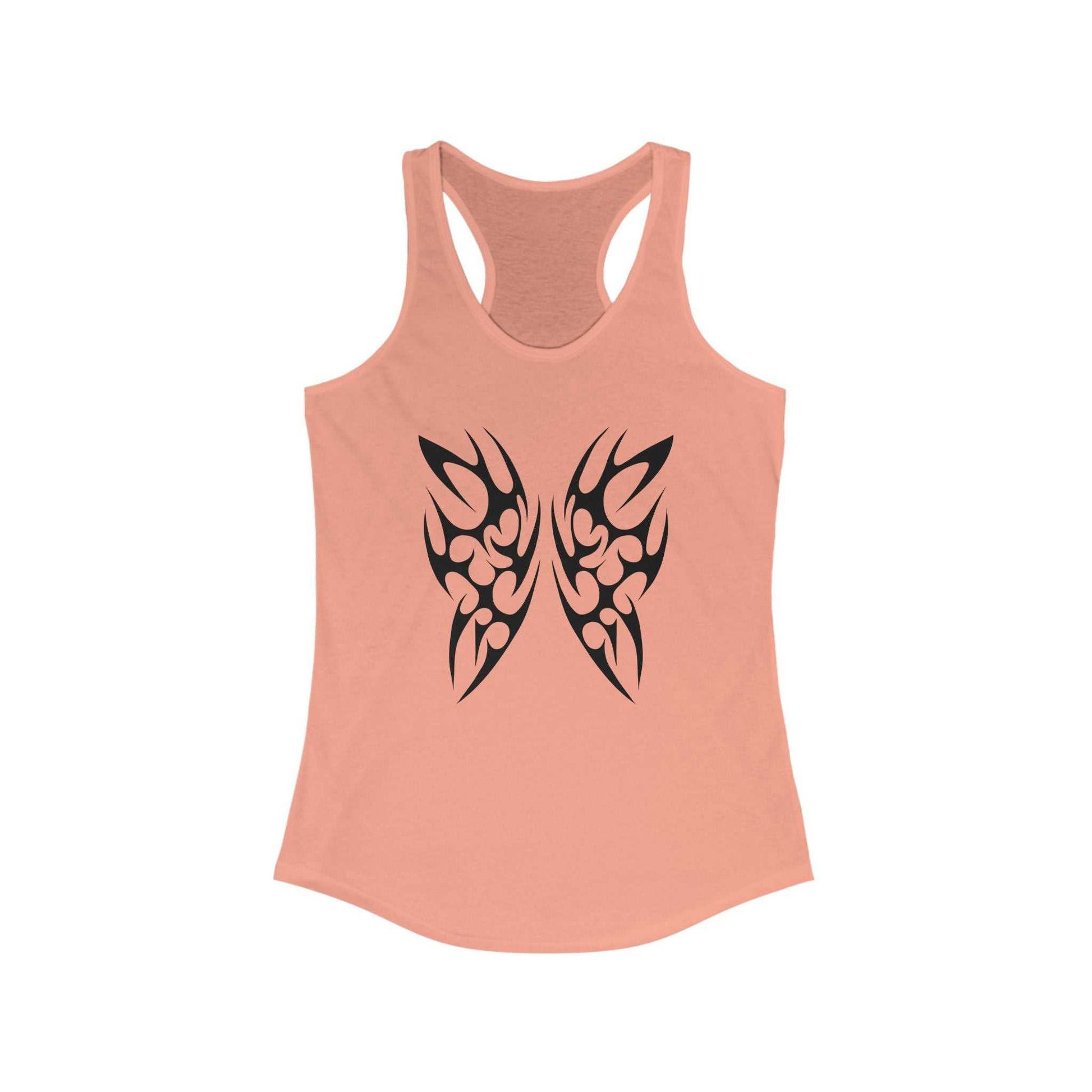 Tribal Butterfly Racerback Tank Top