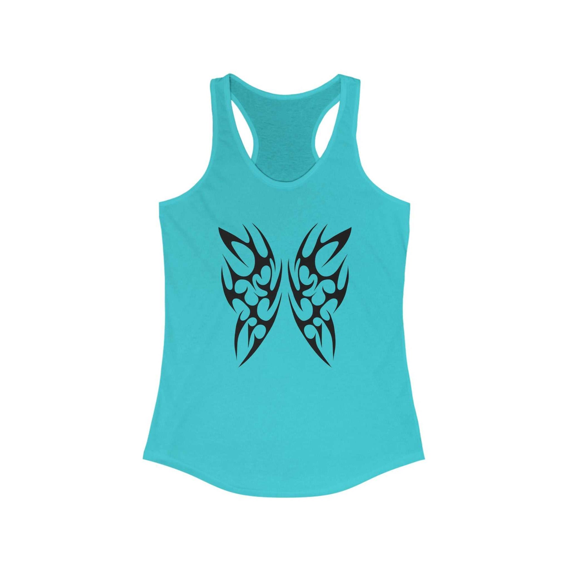 Tribal Butterfly Racerback Tank Top